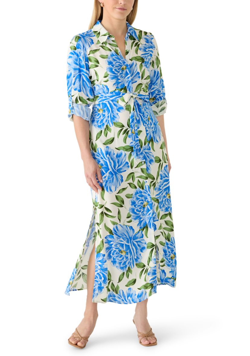 Vince Camuto Women's Roll-Tab Sleeve Tie Waist Shirtdress | Belk