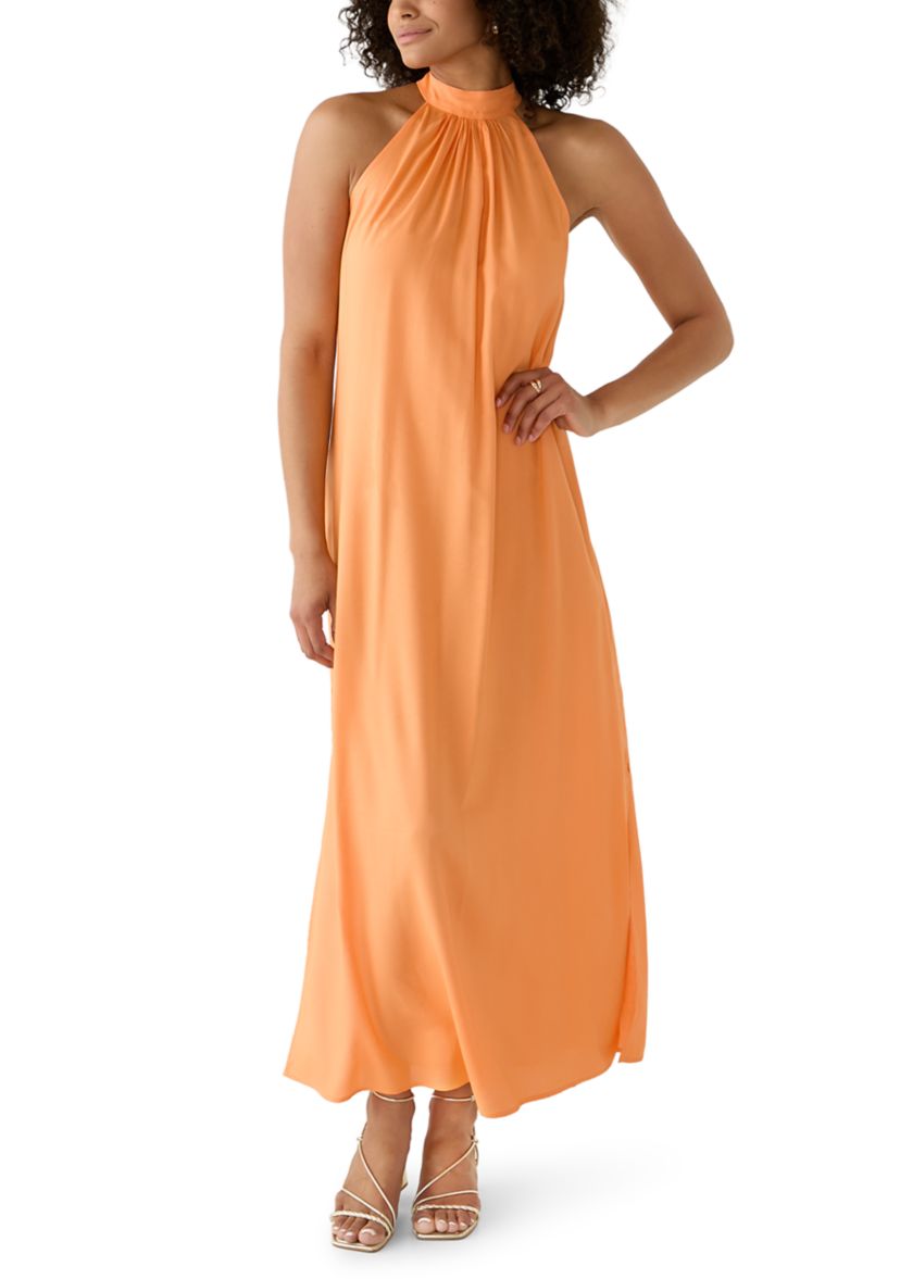 ladies halter neck dresses AKOEE Vacation Long Dress for Women Pleated Sleeveless Flowy Beach Summer Maxi Dress with High Slit (L, Green), Women's, Size: Large Step into elegance with our Halter Neck Asymmetric Bodycon Dress Petal and Pup Women's Anabelle