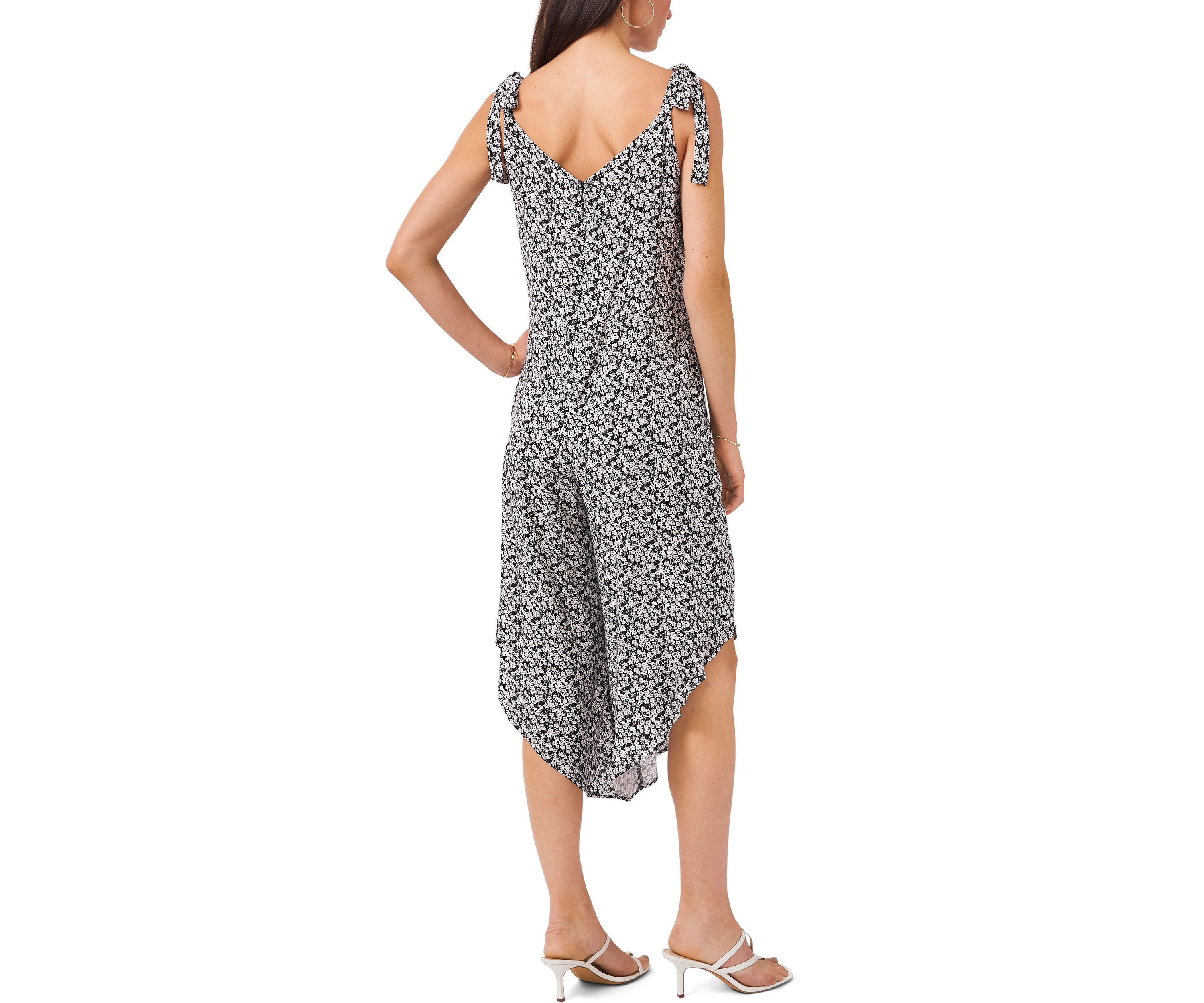 Womens Sleeveless Floral Cropped Jumpsuit 