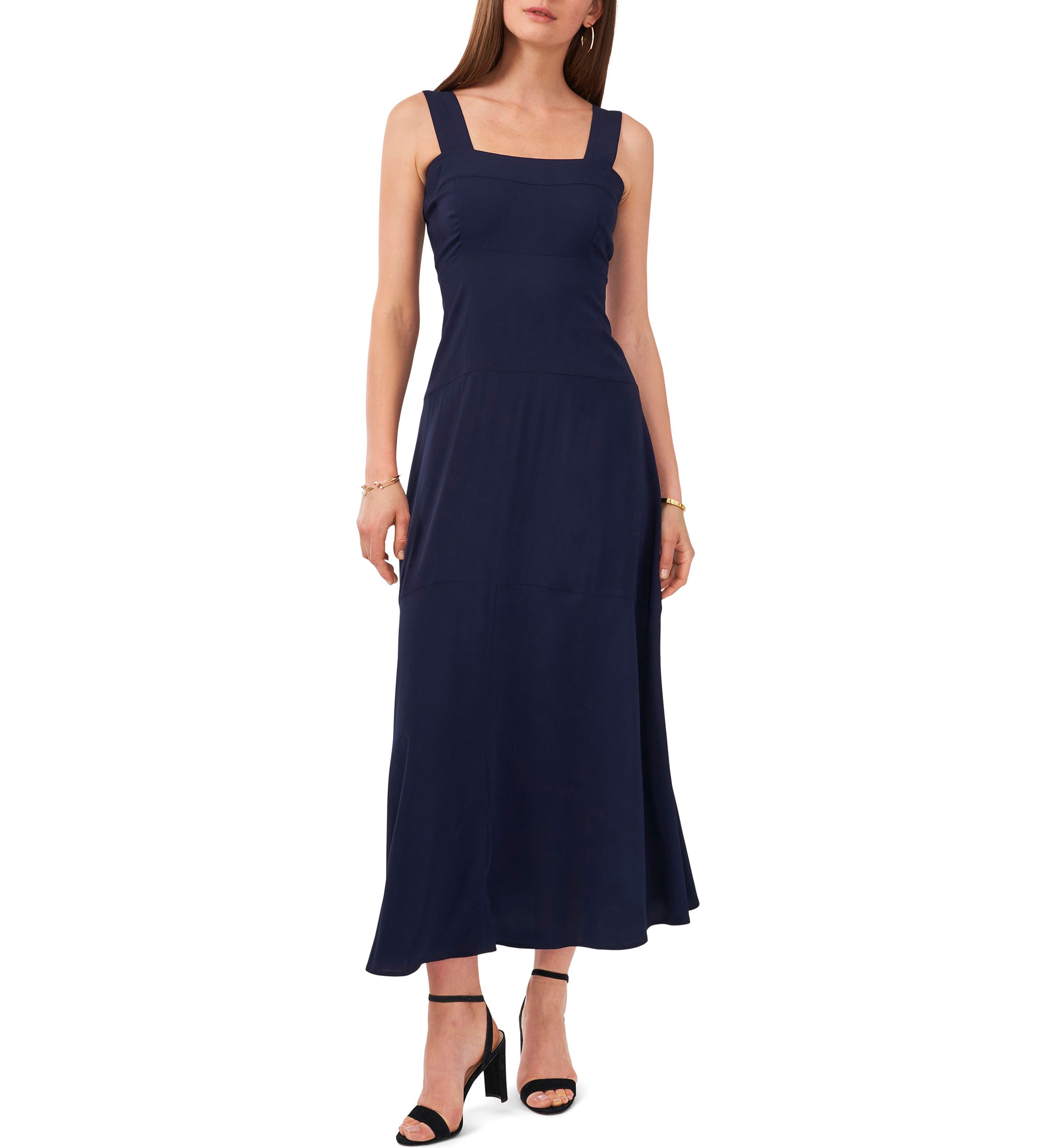 Womens Paneled Challis Tank Dress
