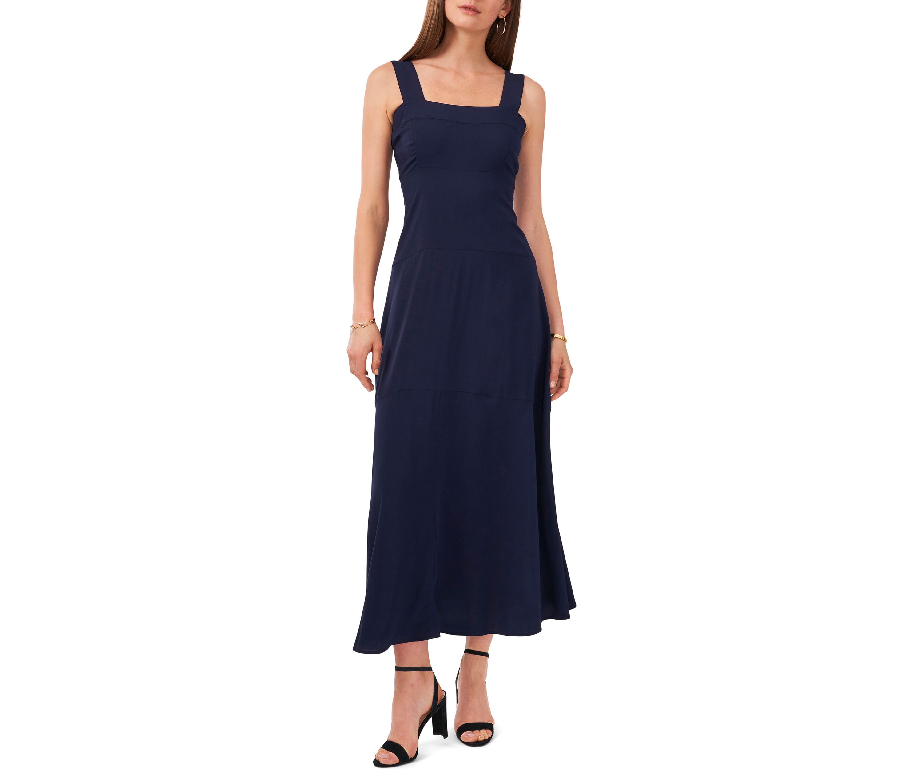 Womens Paneled Challis Tank Dress