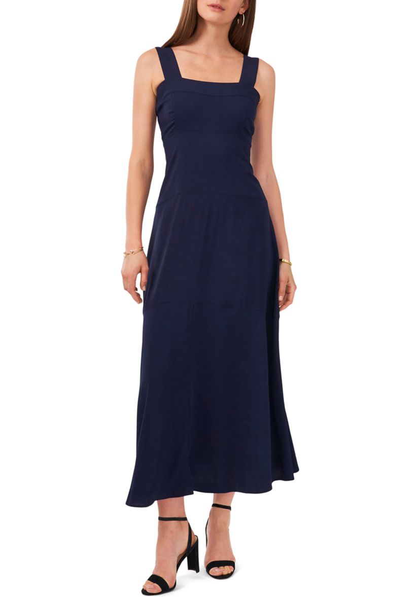 Womens Paneled Challis Tank Dress