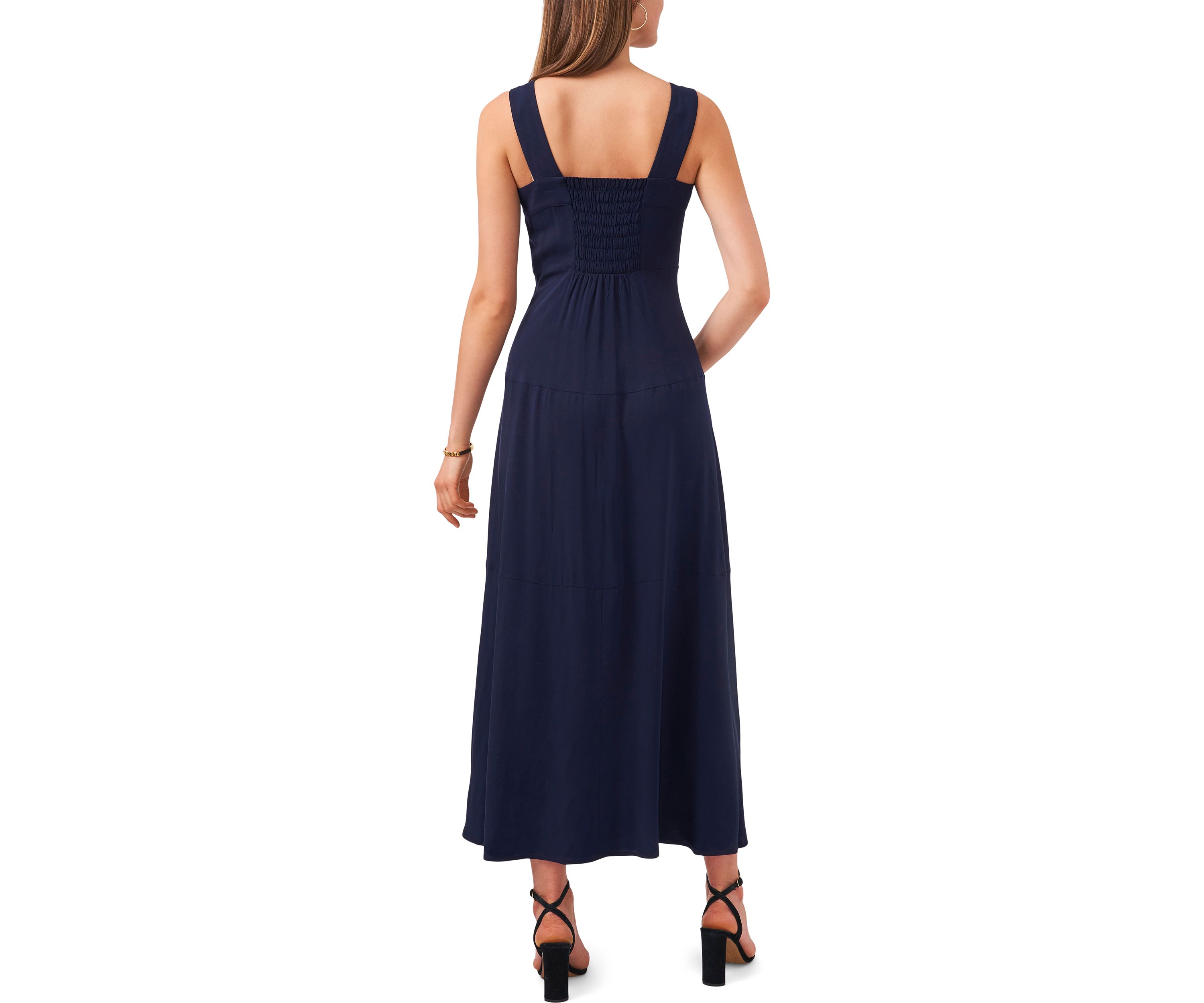 Womens Paneled Challis Tank Dress