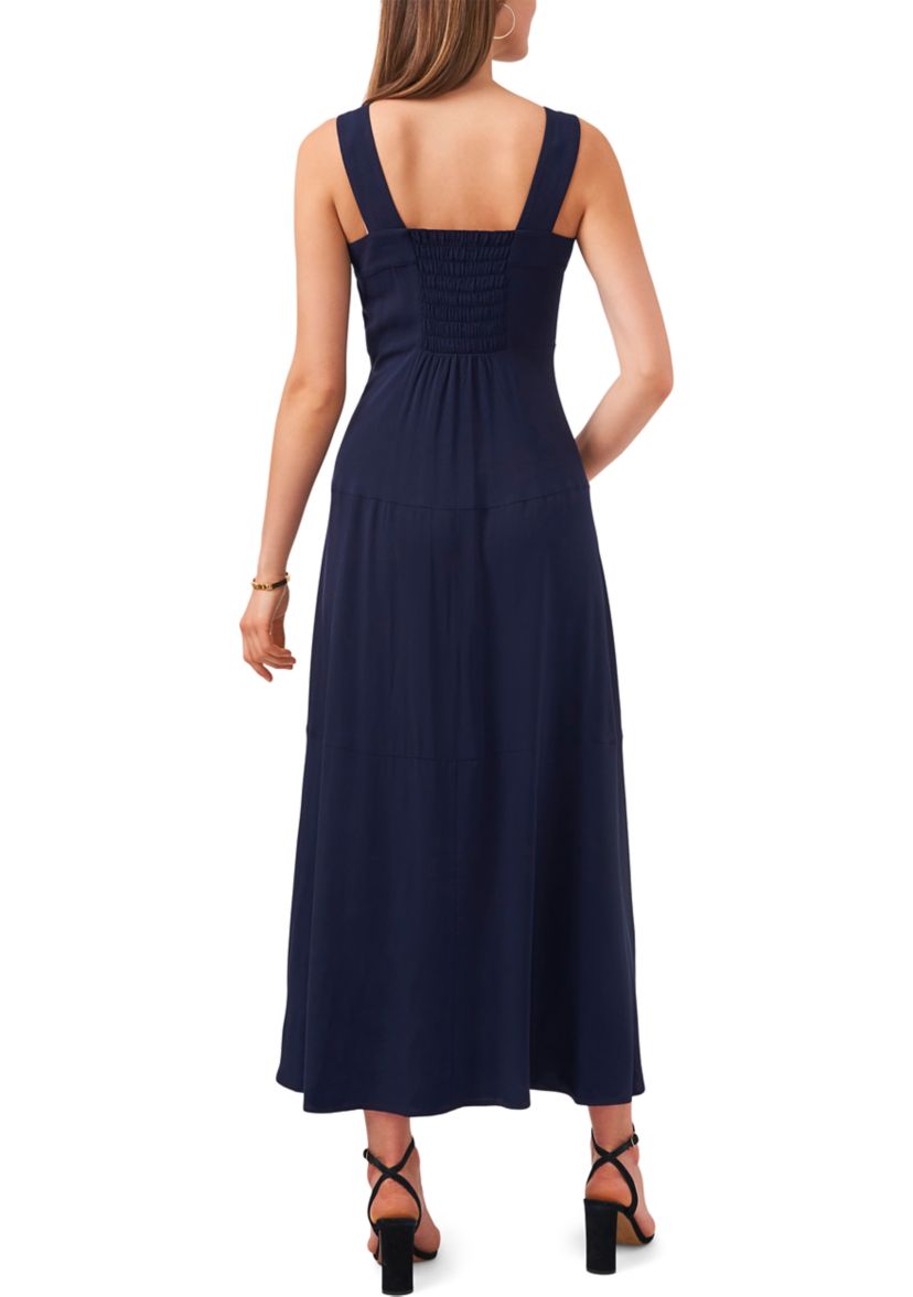 Womens Paneled Challis Tank Dress