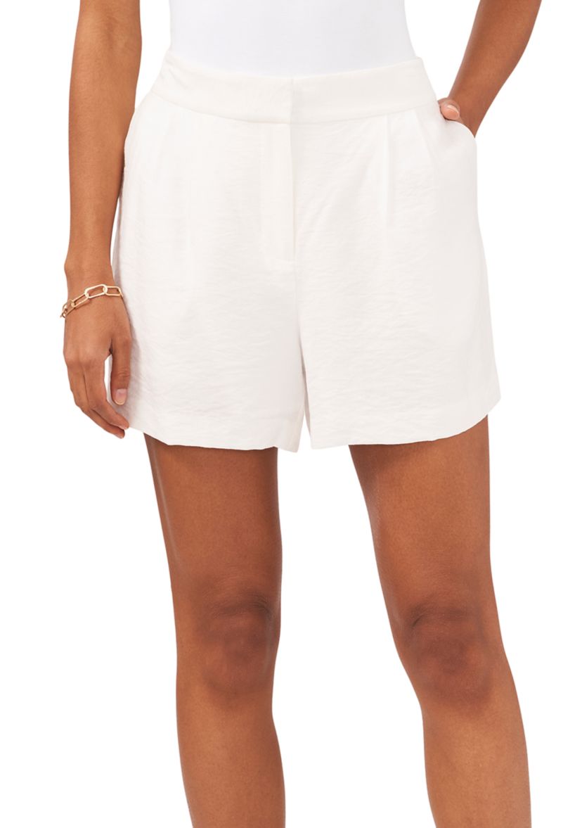 Womens Solid Pull On Shorts