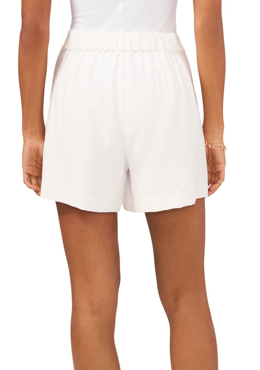 Womens Solid Pull On Shorts