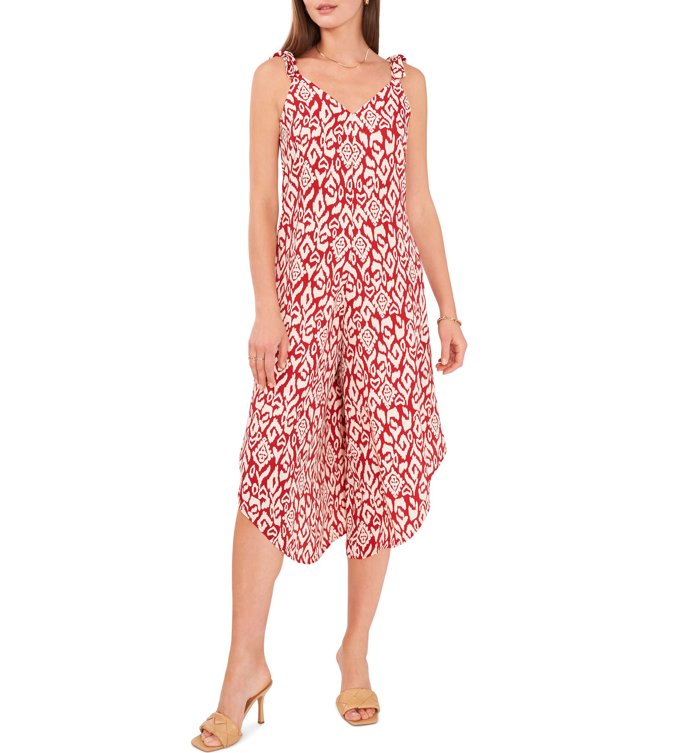 Womens Tie Strap Jumpsuit