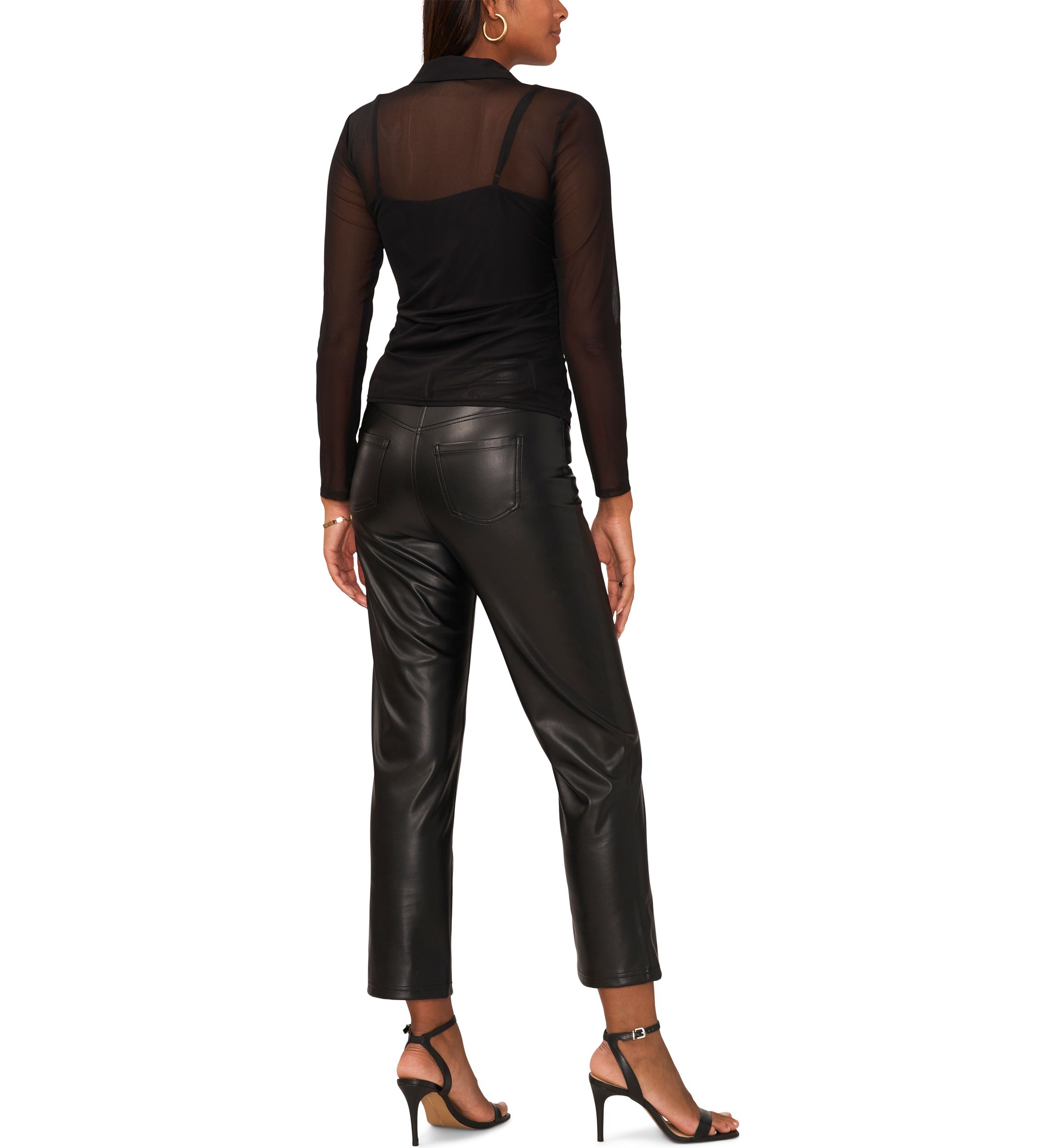 Long Sleeve Ruched Knit Shirt 
