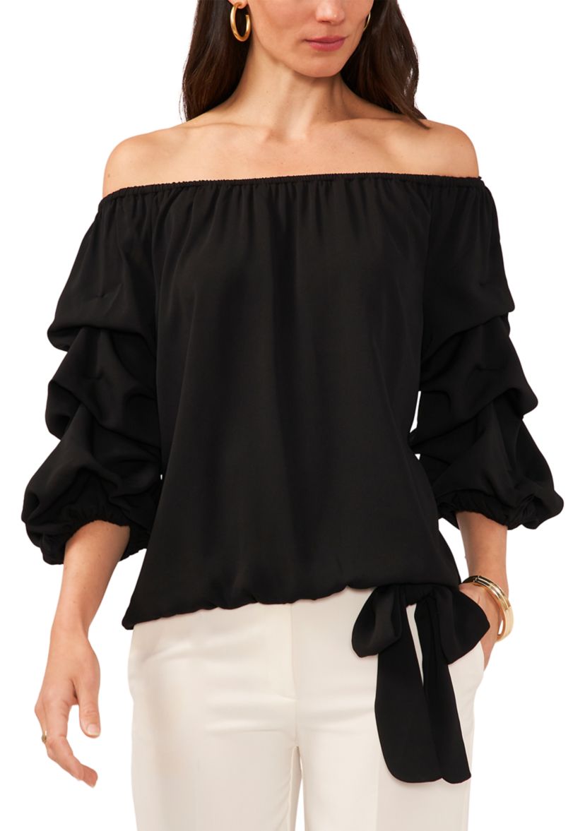 Womens Off the Shoulder Cha Cha Sleeve Blouse