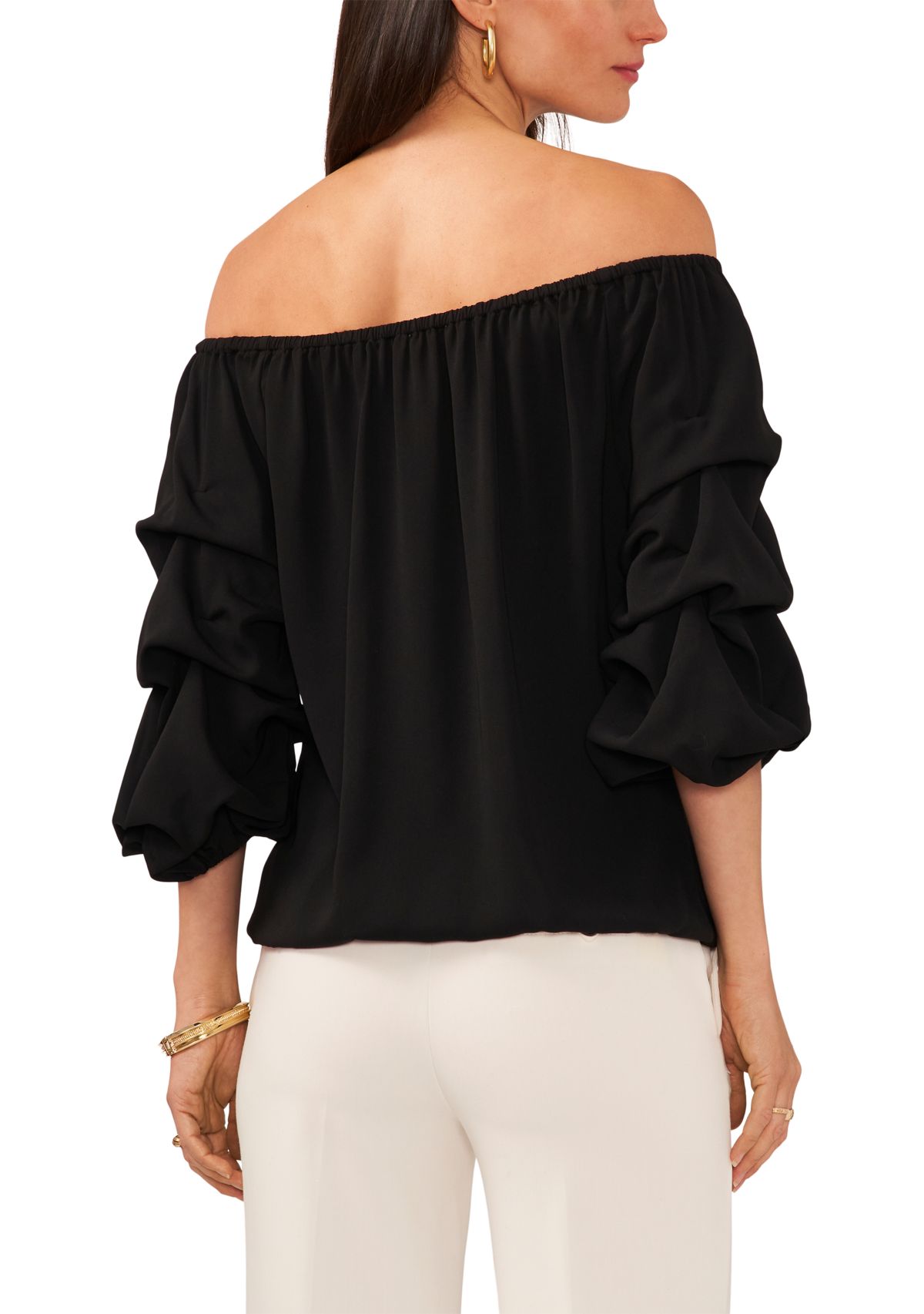 Womens Off the Shoulder Cha Cha Sleeve Blouse
