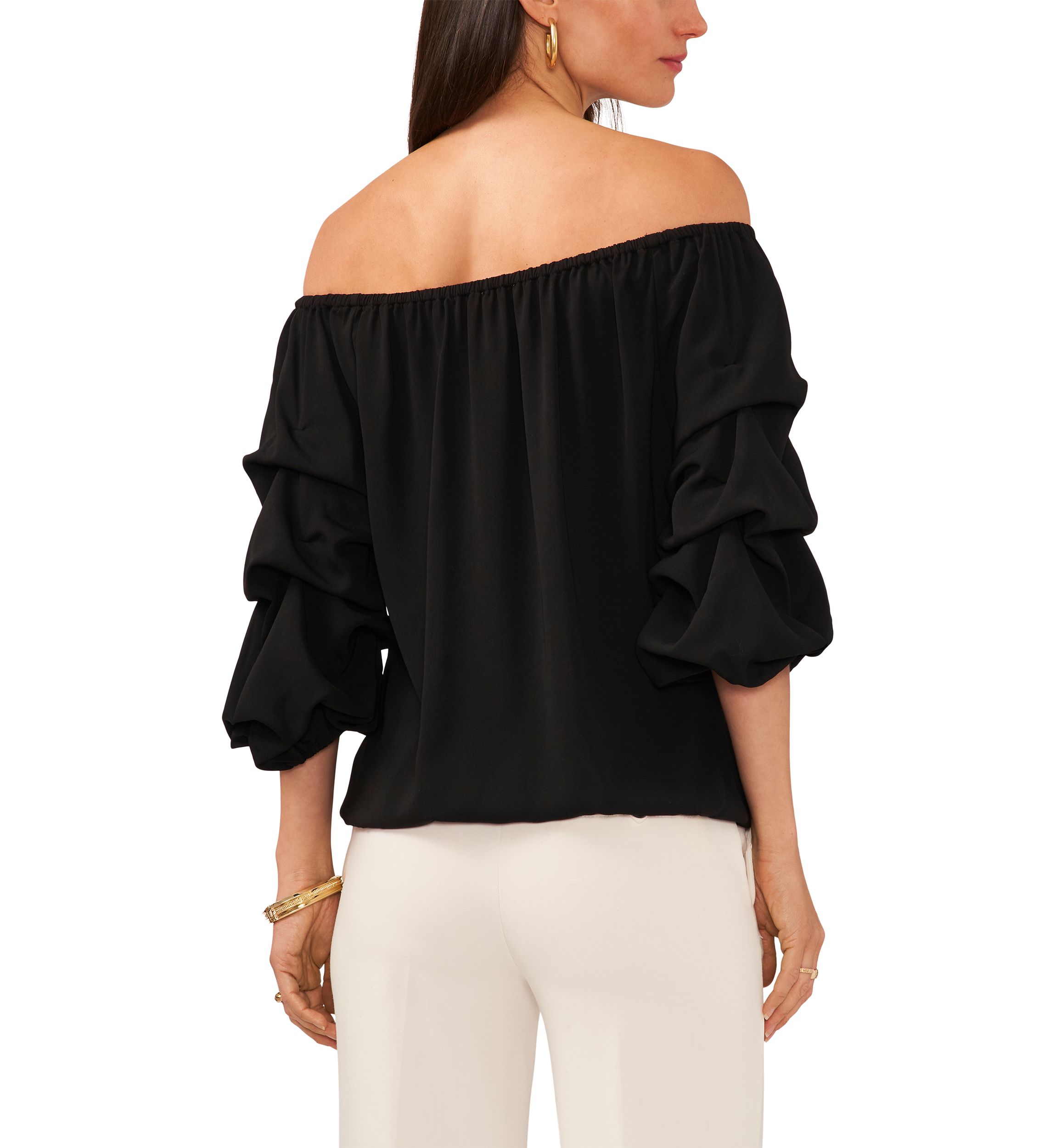 Womens Off the Shoulder Cha Cha Sleeve Blouse