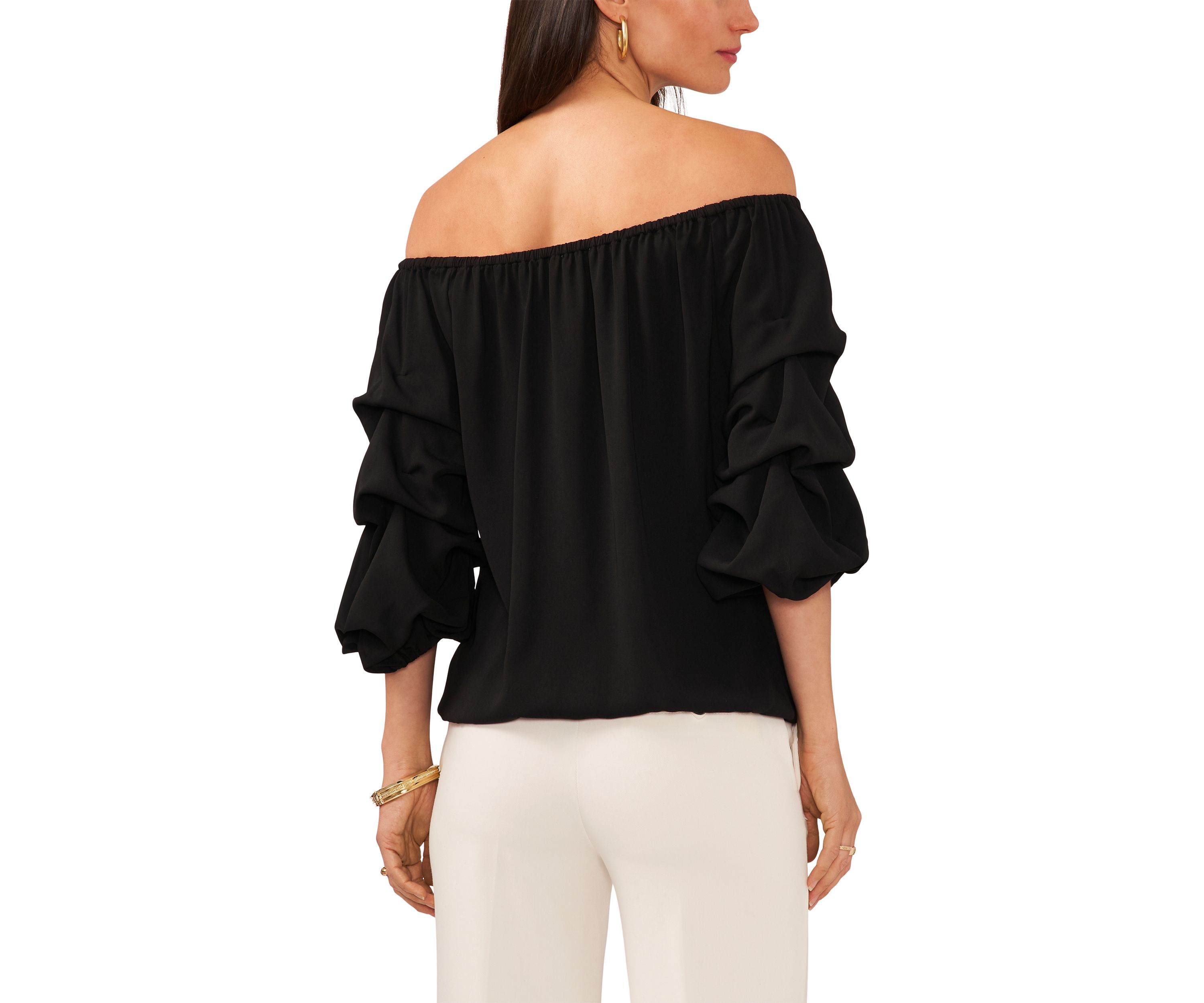 Womens Off the Shoulder Cha Cha Sleeve Blouse
