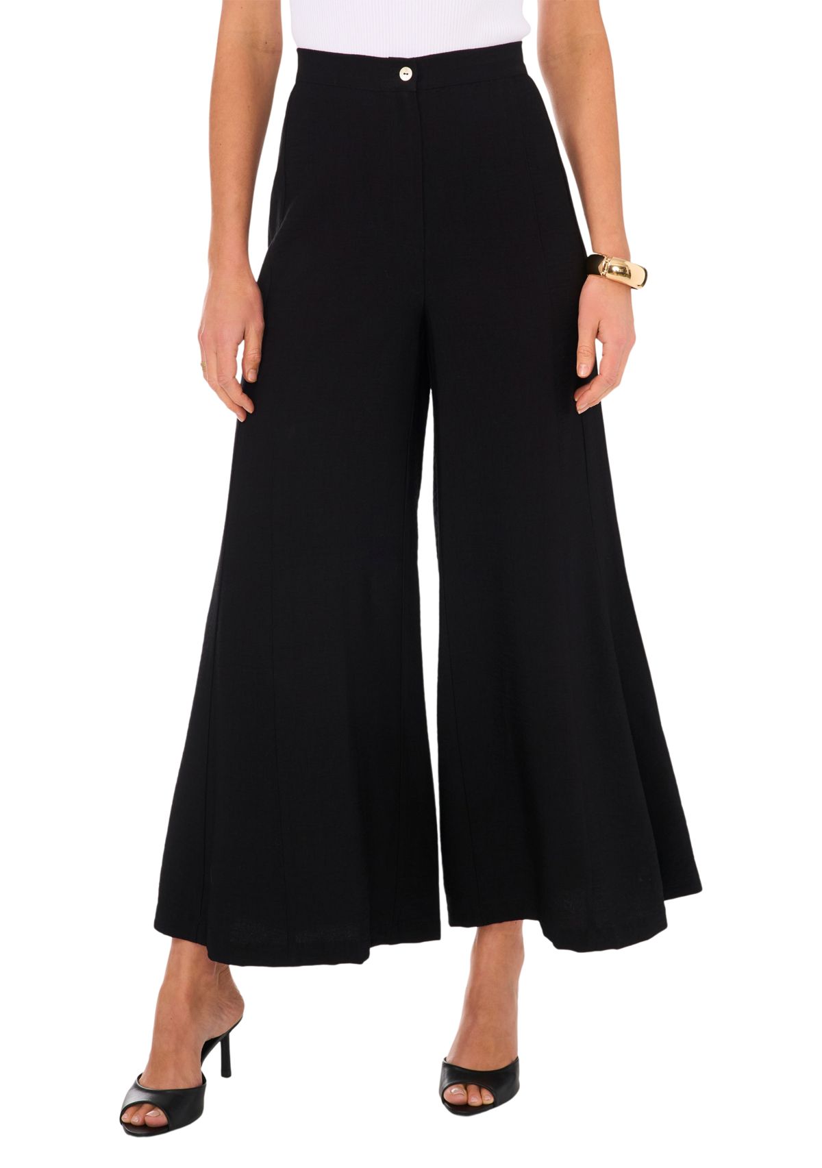 Womens Wide Leg Twill Pants
