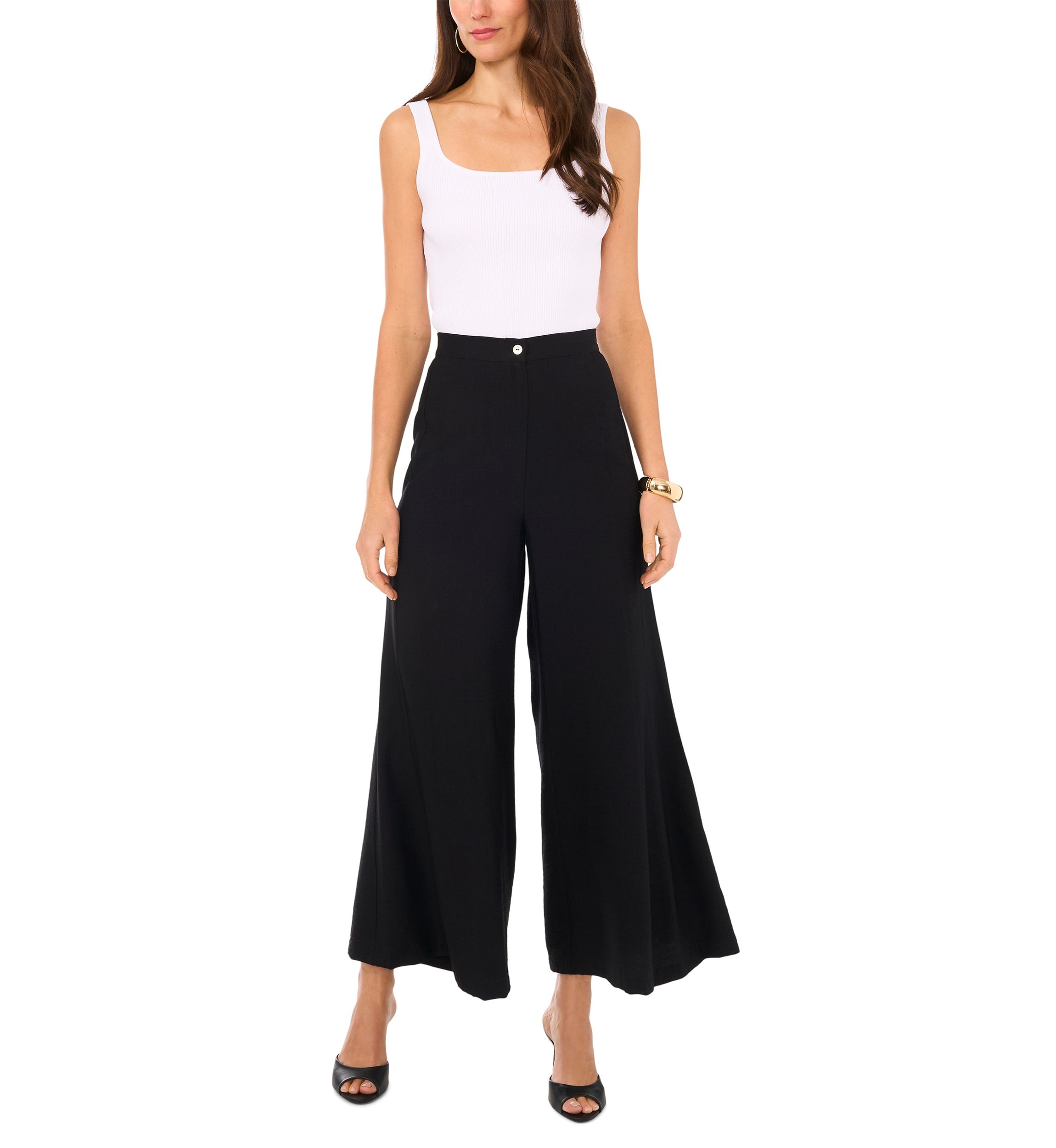 Womens Wide Leg Twill Pants