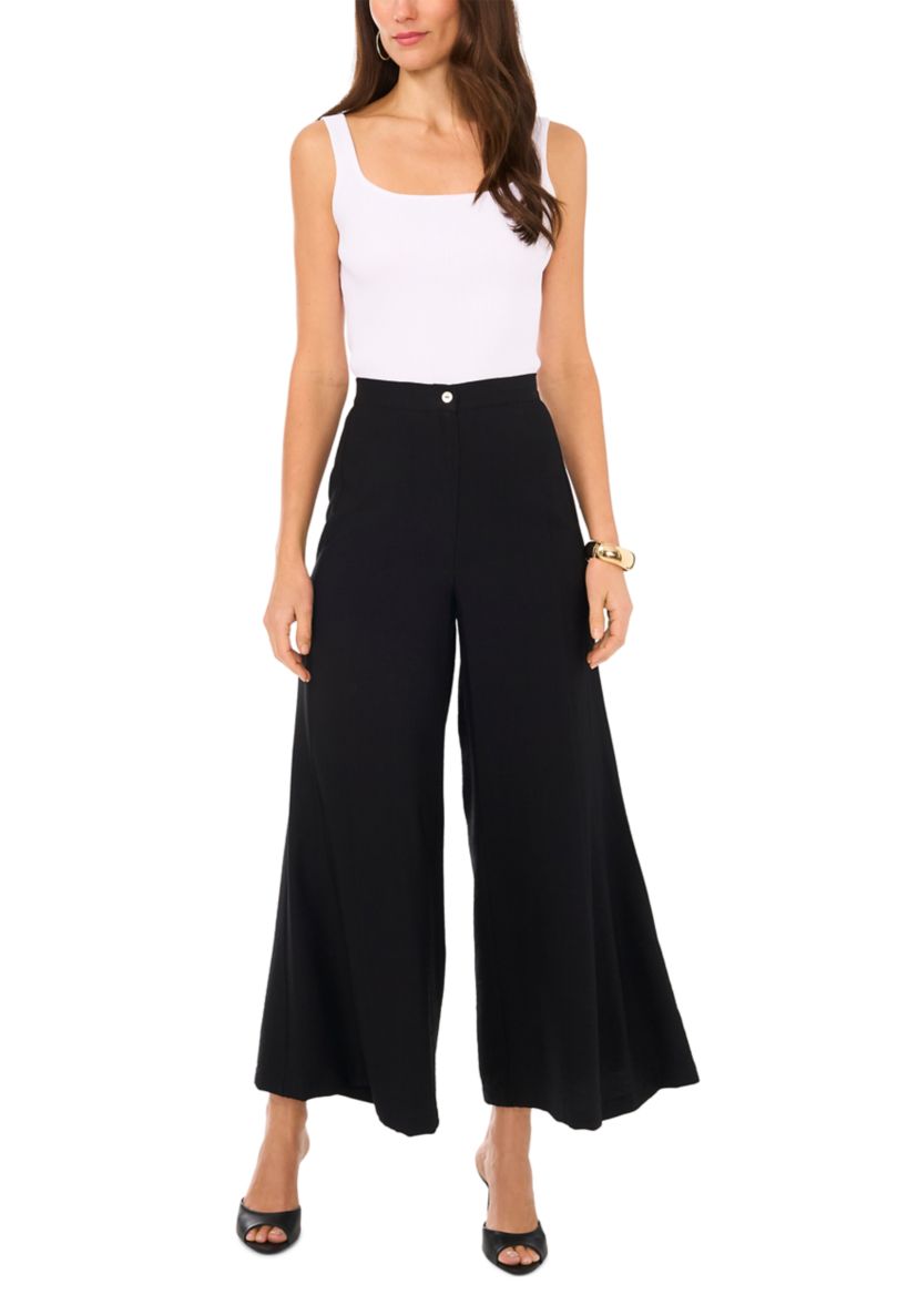 Womens Wide Leg Twill Pants