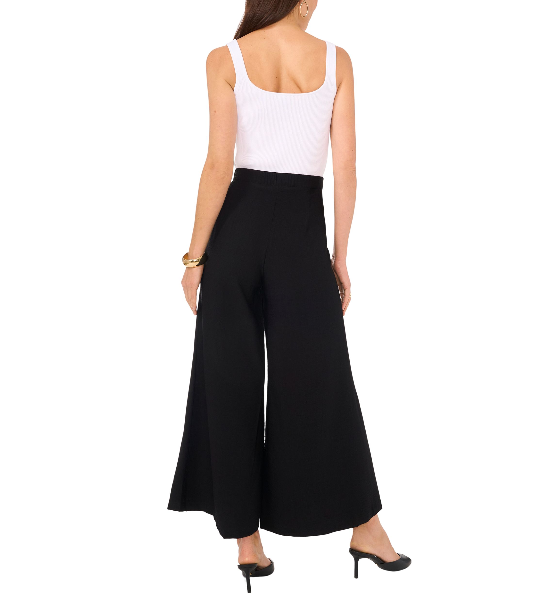 Womens Wide Leg Twill Pants