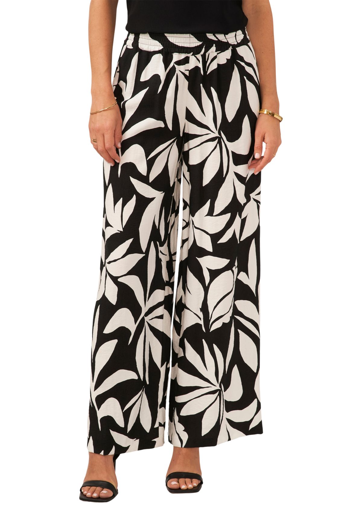 Womens Tropical Floral Wide Leg Soft Pants