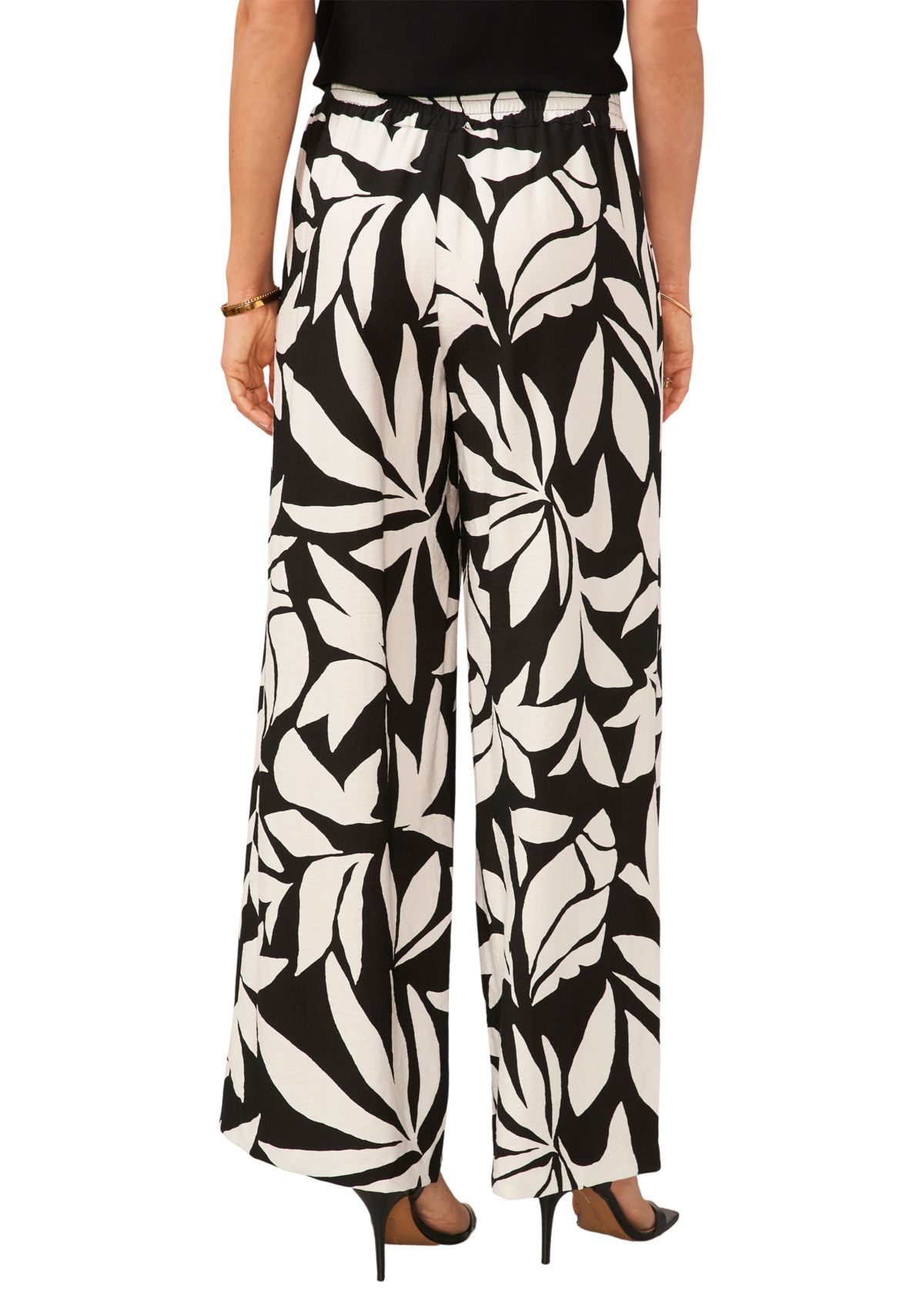 Womens Tropical Floral Wide Leg Soft Pants