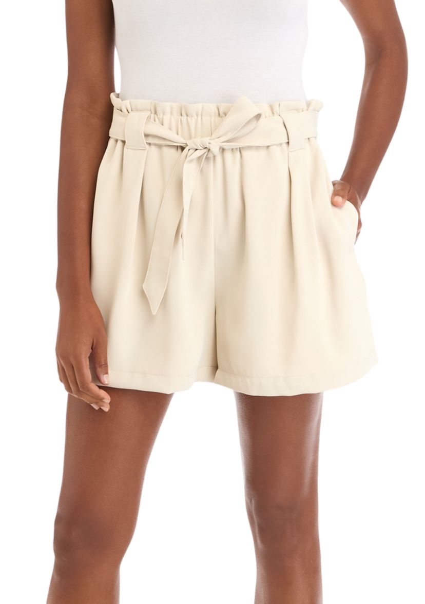 Womens Paper Bag Waist Shorts