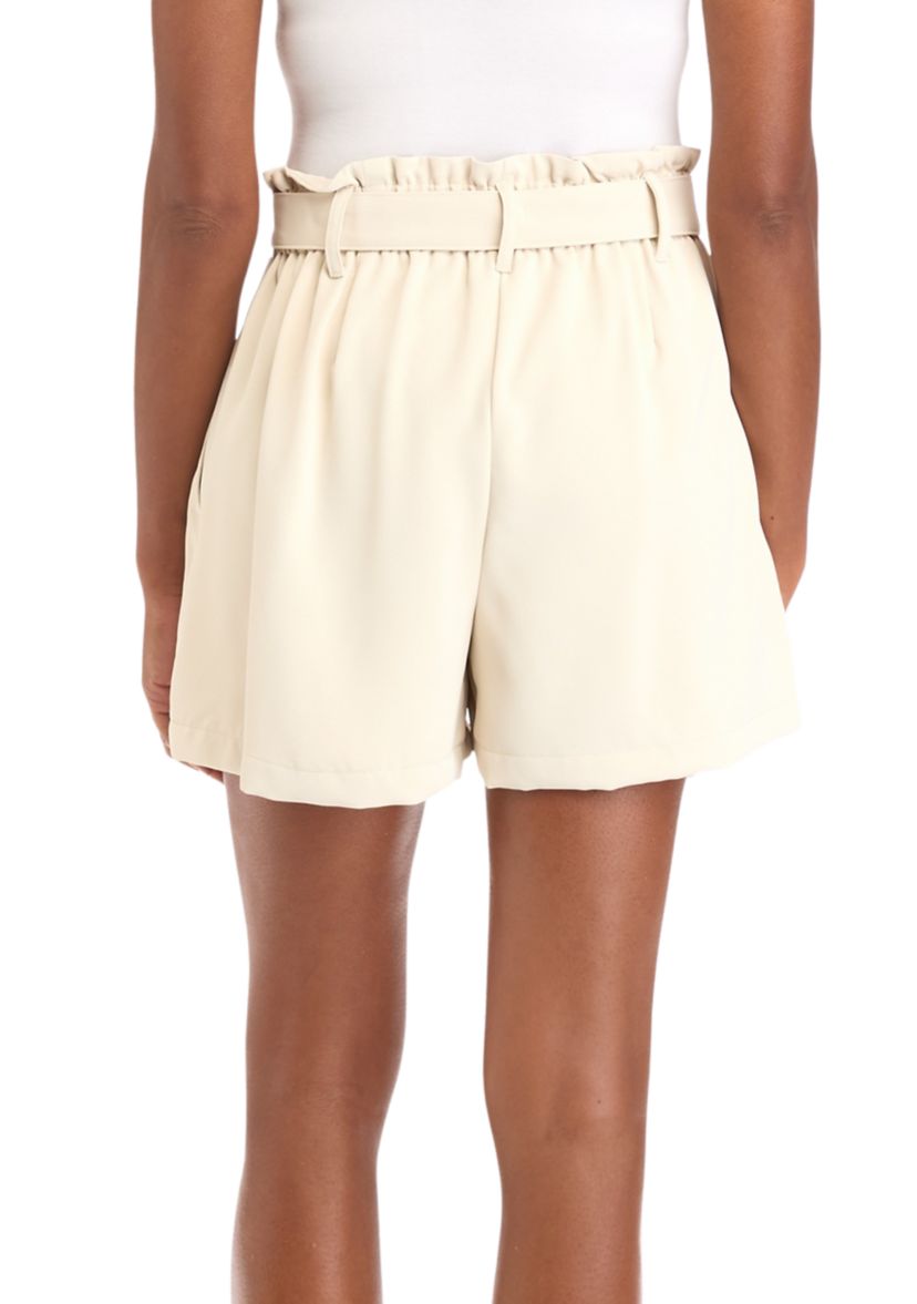 Womens Paper Bag Waist Shorts