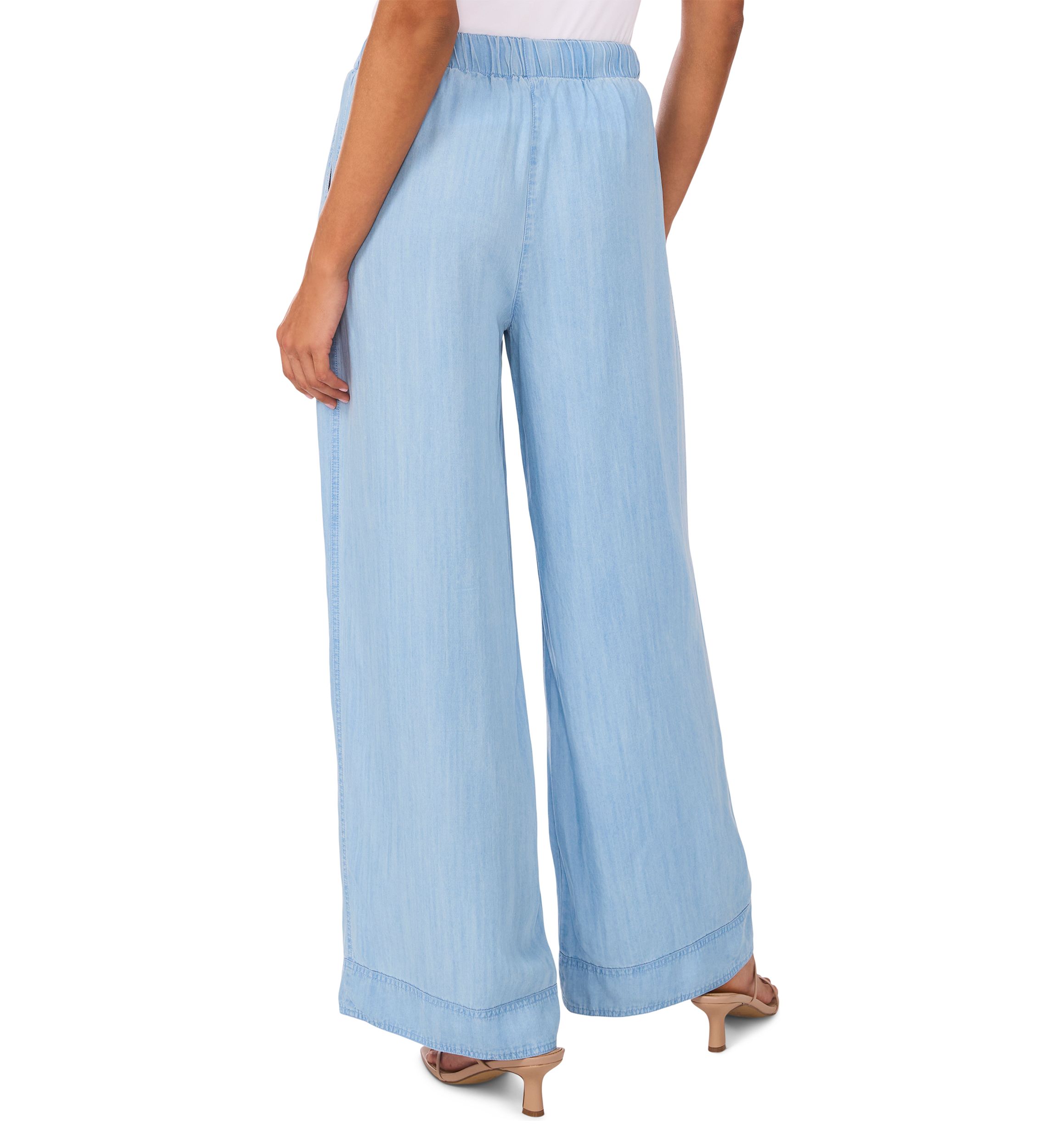 Womens Wide Leg Tencel Pants
