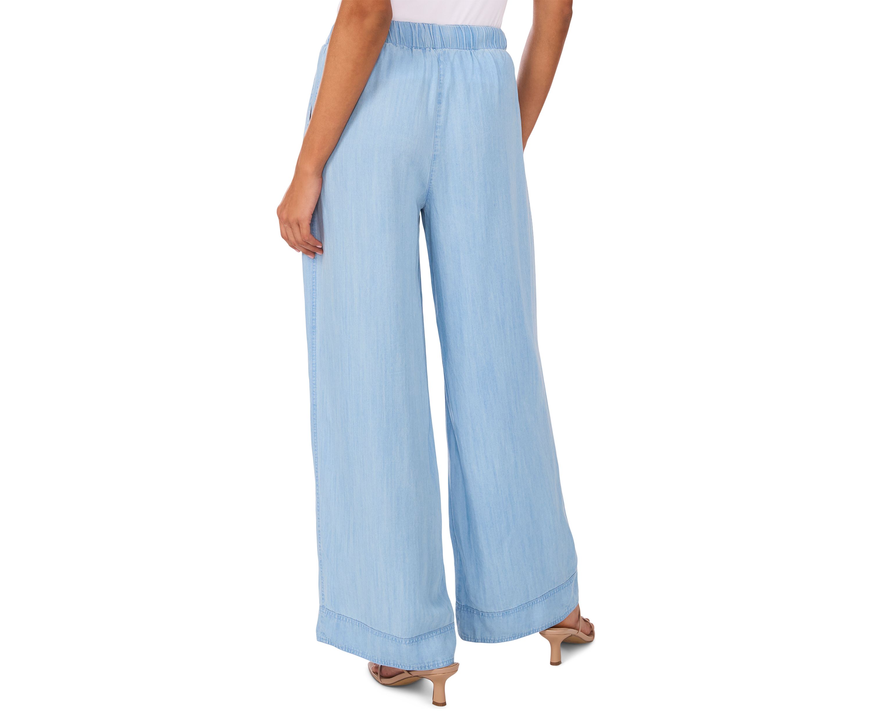 Womens Wide Leg Tencel Pants