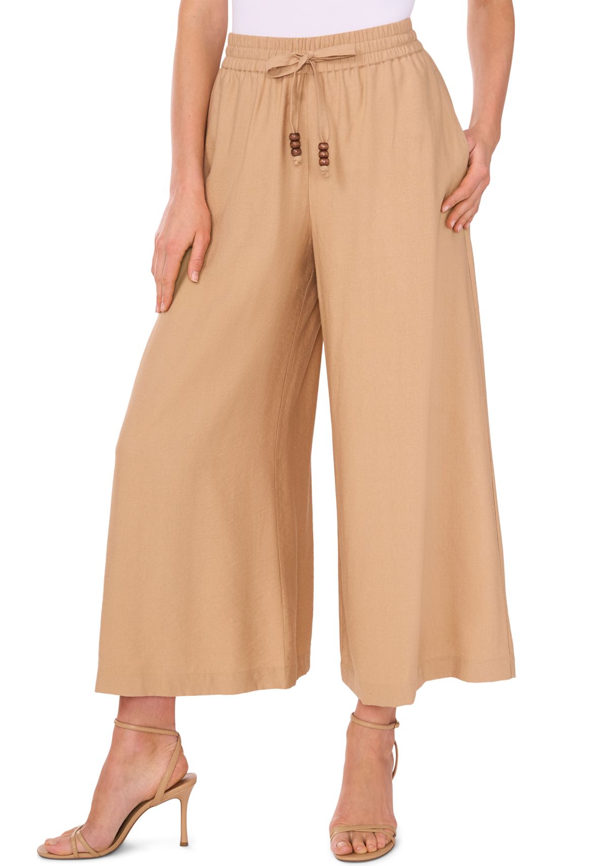 Womens Drawstring Wide Leg Pants