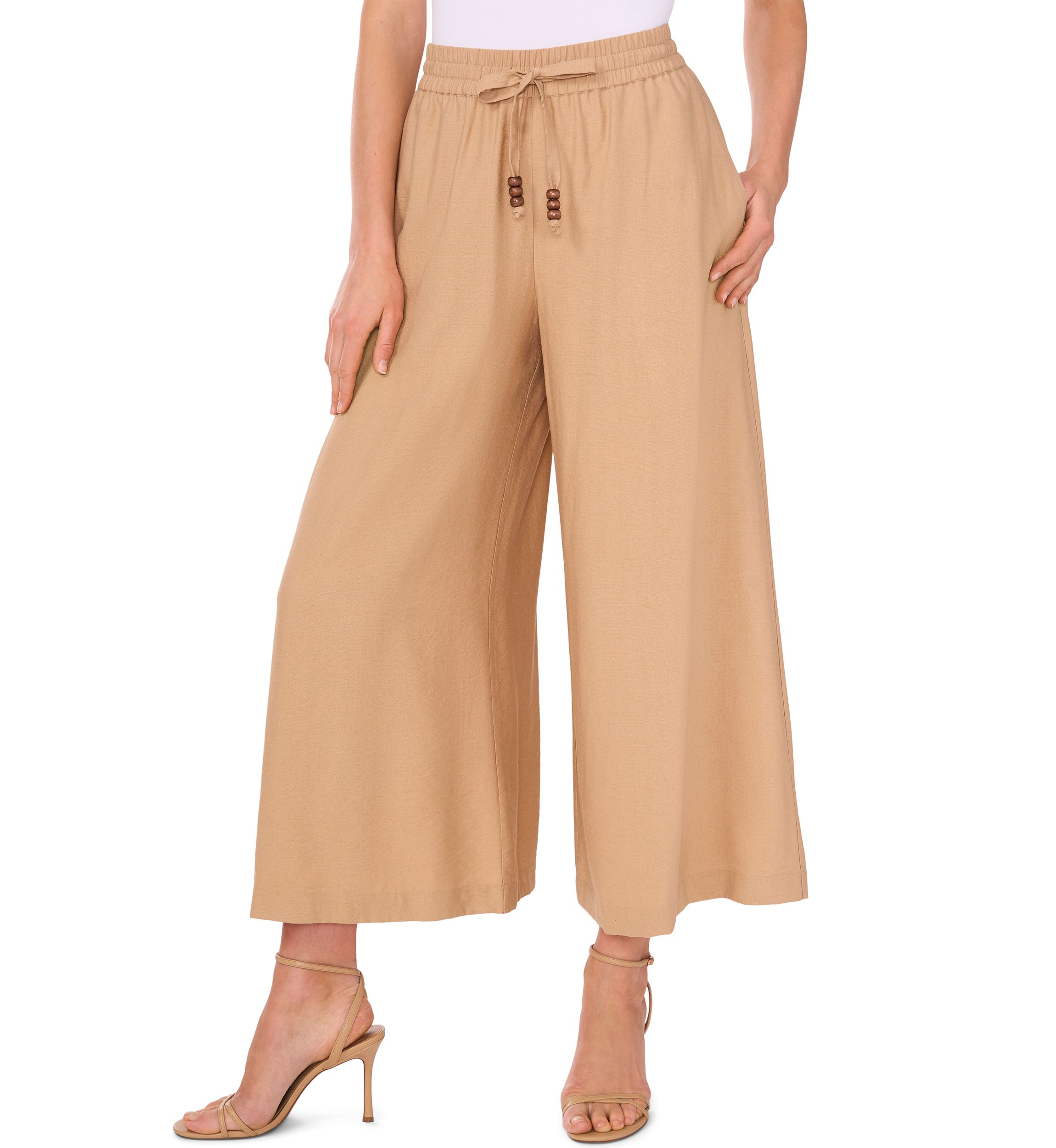 Womens Drawstring Wide Leg Pants