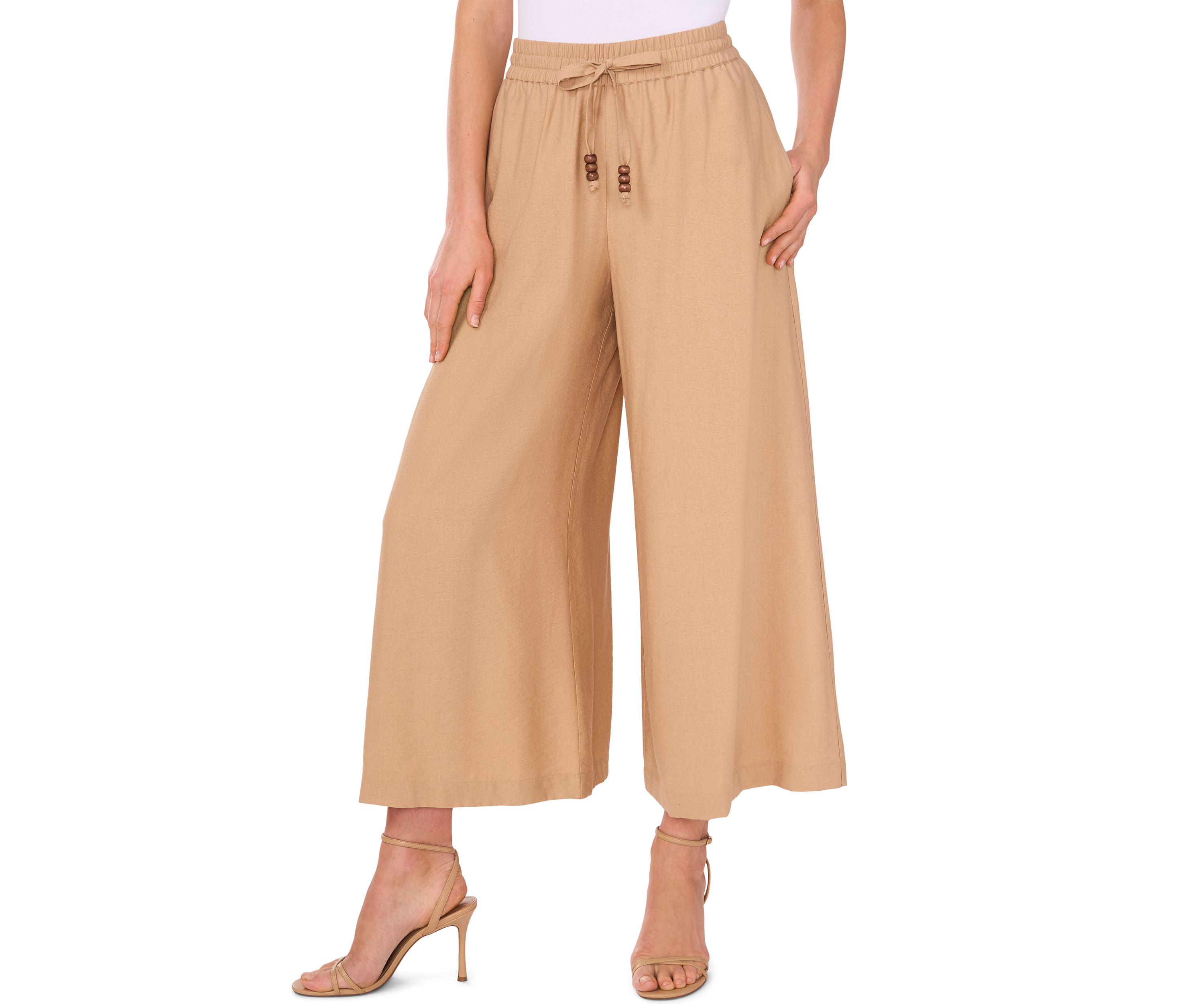 Womens Drawstring Wide Leg Pants