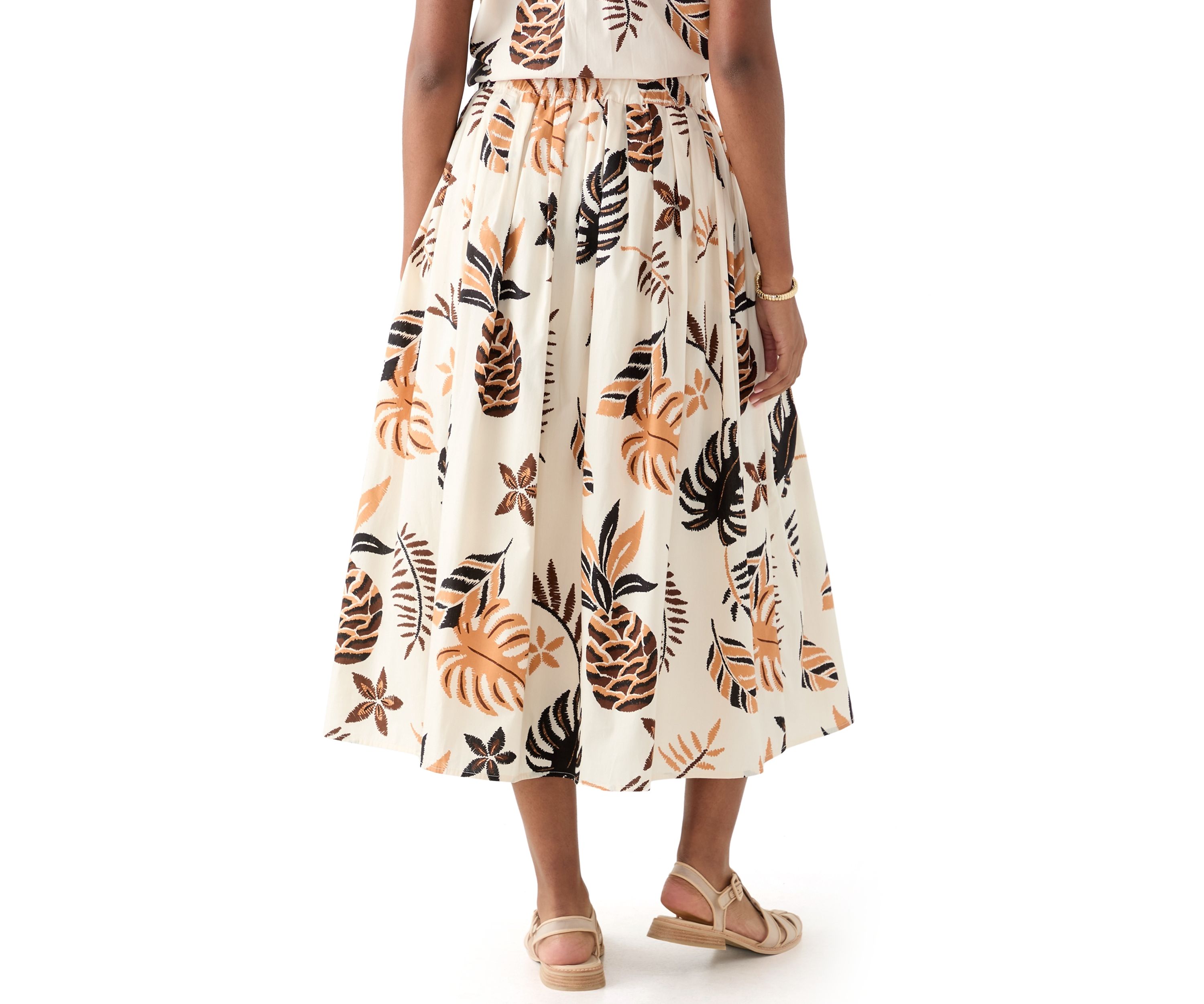 Womens Pull On Printed A-Line Skirt