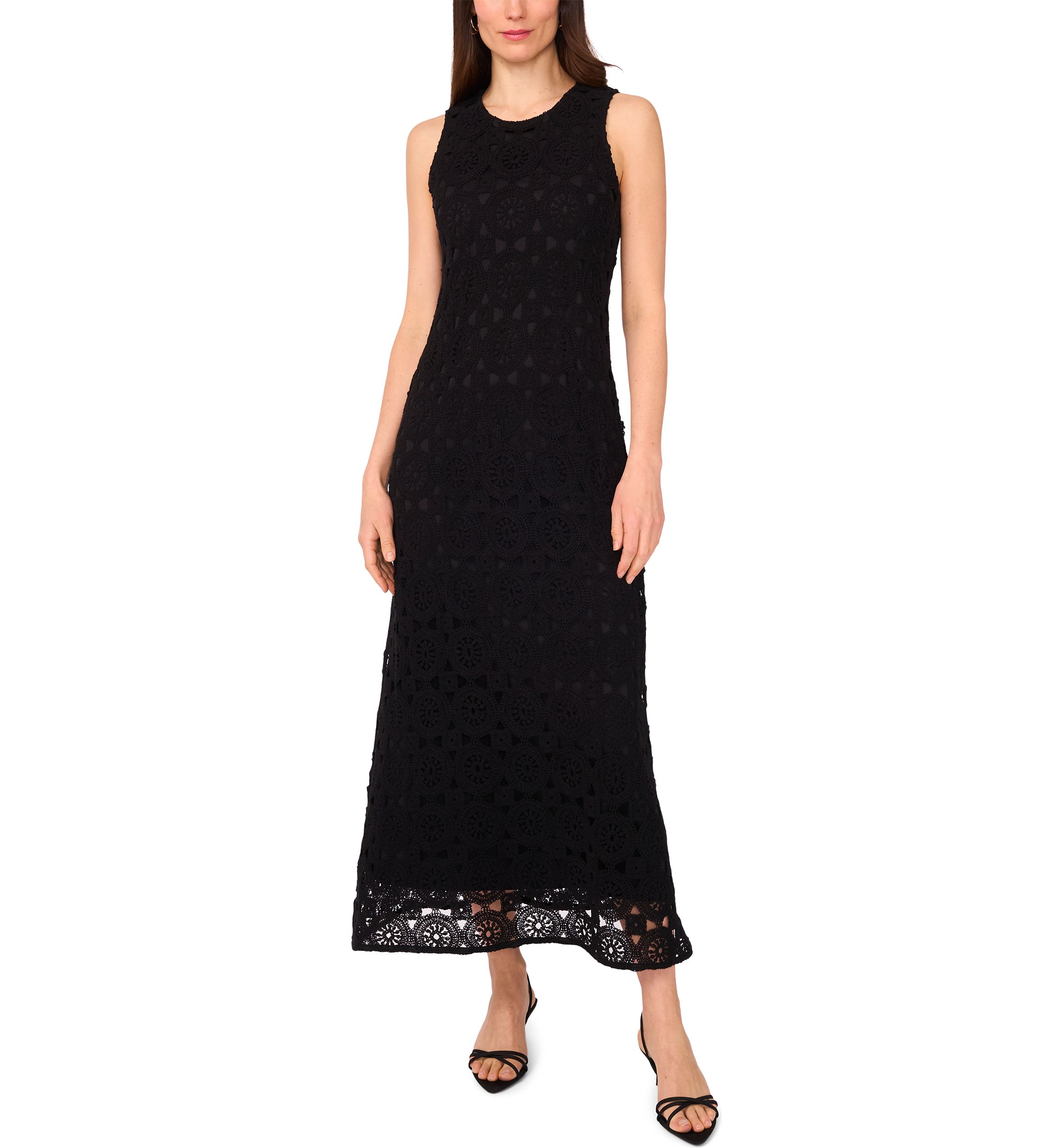 Womens Sleeveless Crochet Dress
