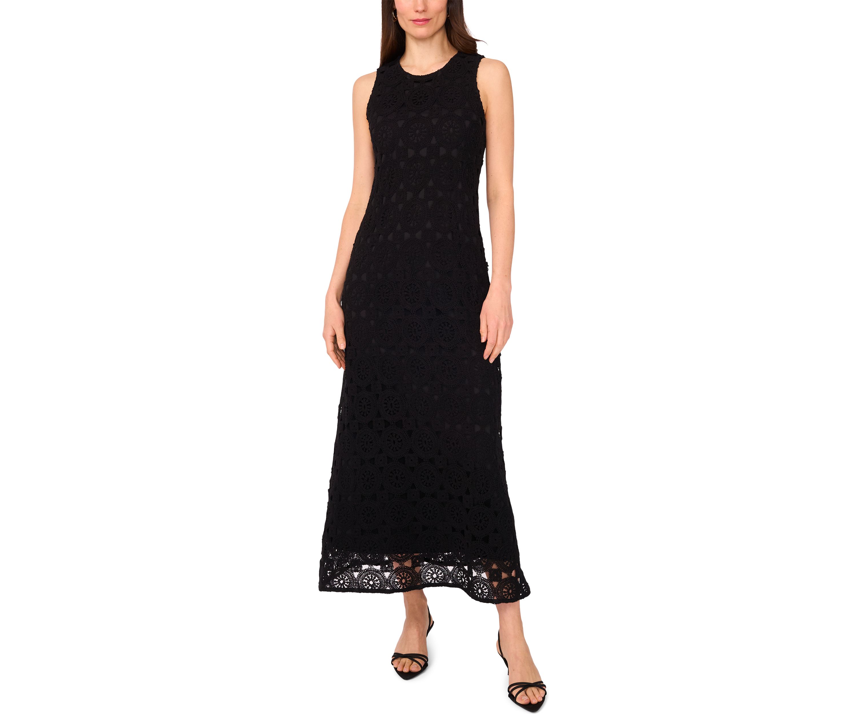 Womens Sleeveless Crochet Dress