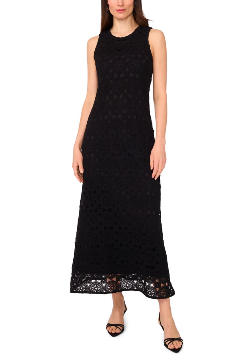 Womens Sleeveless Crochet Dress