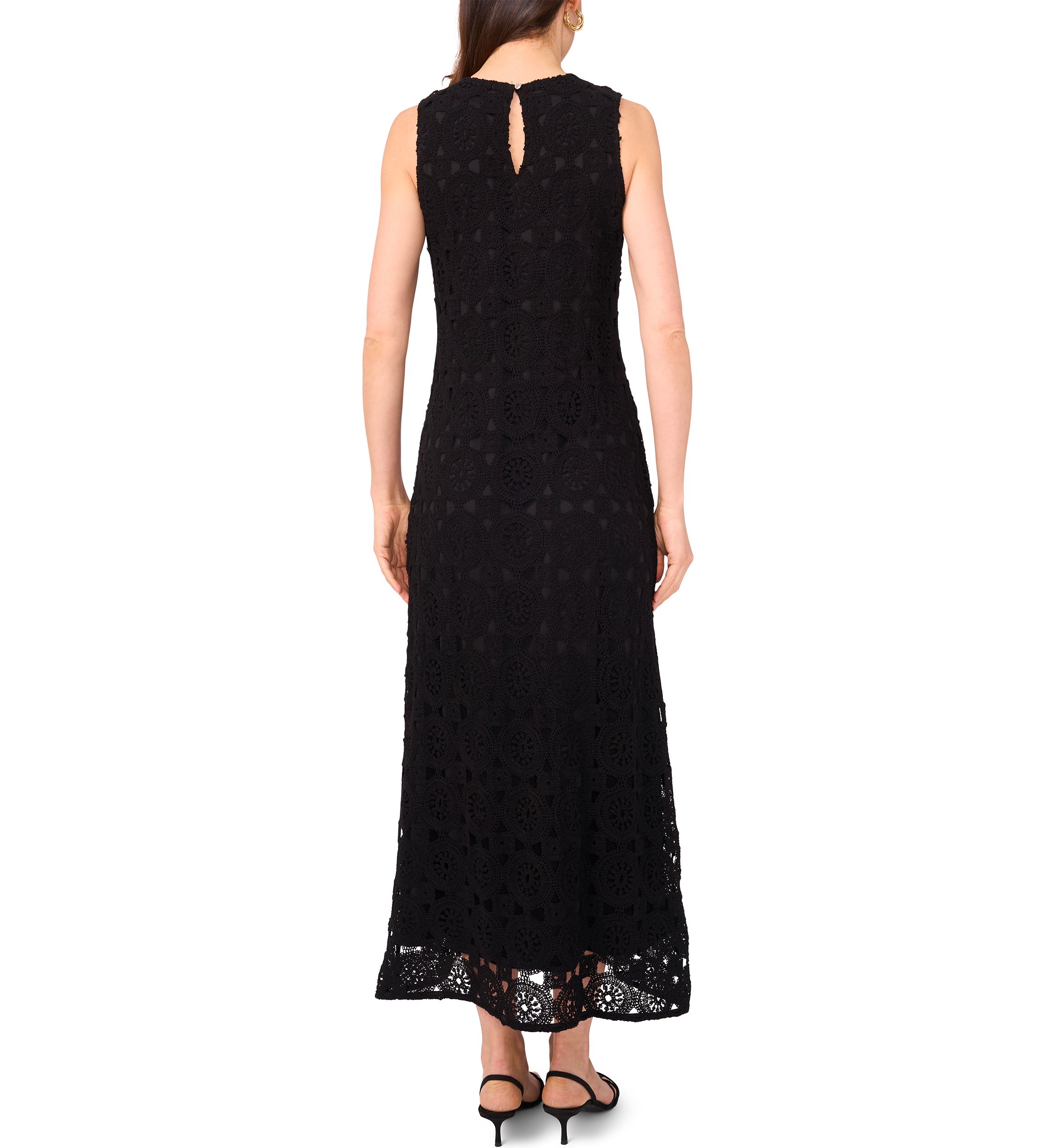Womens Sleeveless Crochet Dress