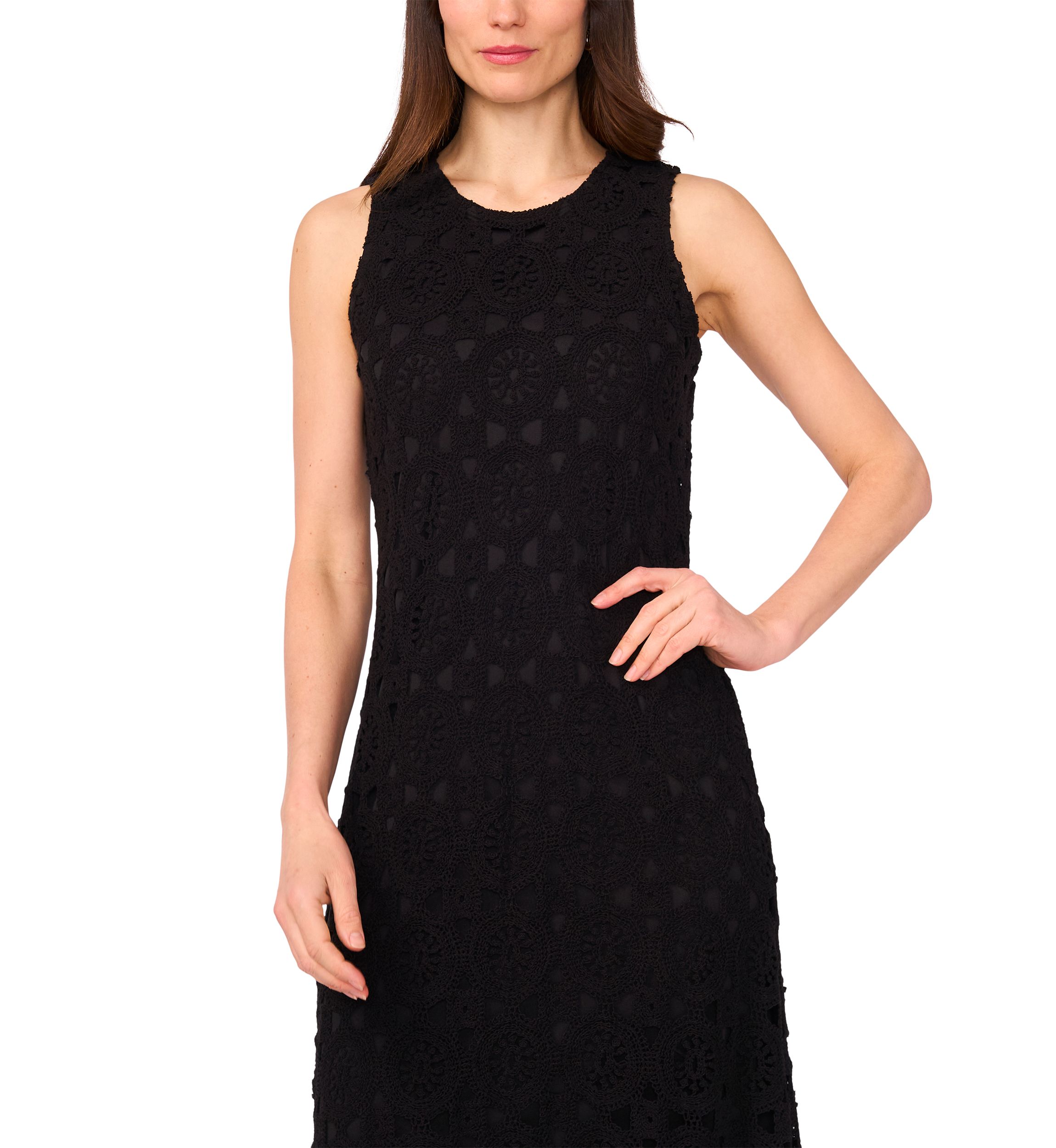 Womens Sleeveless Crochet Dress