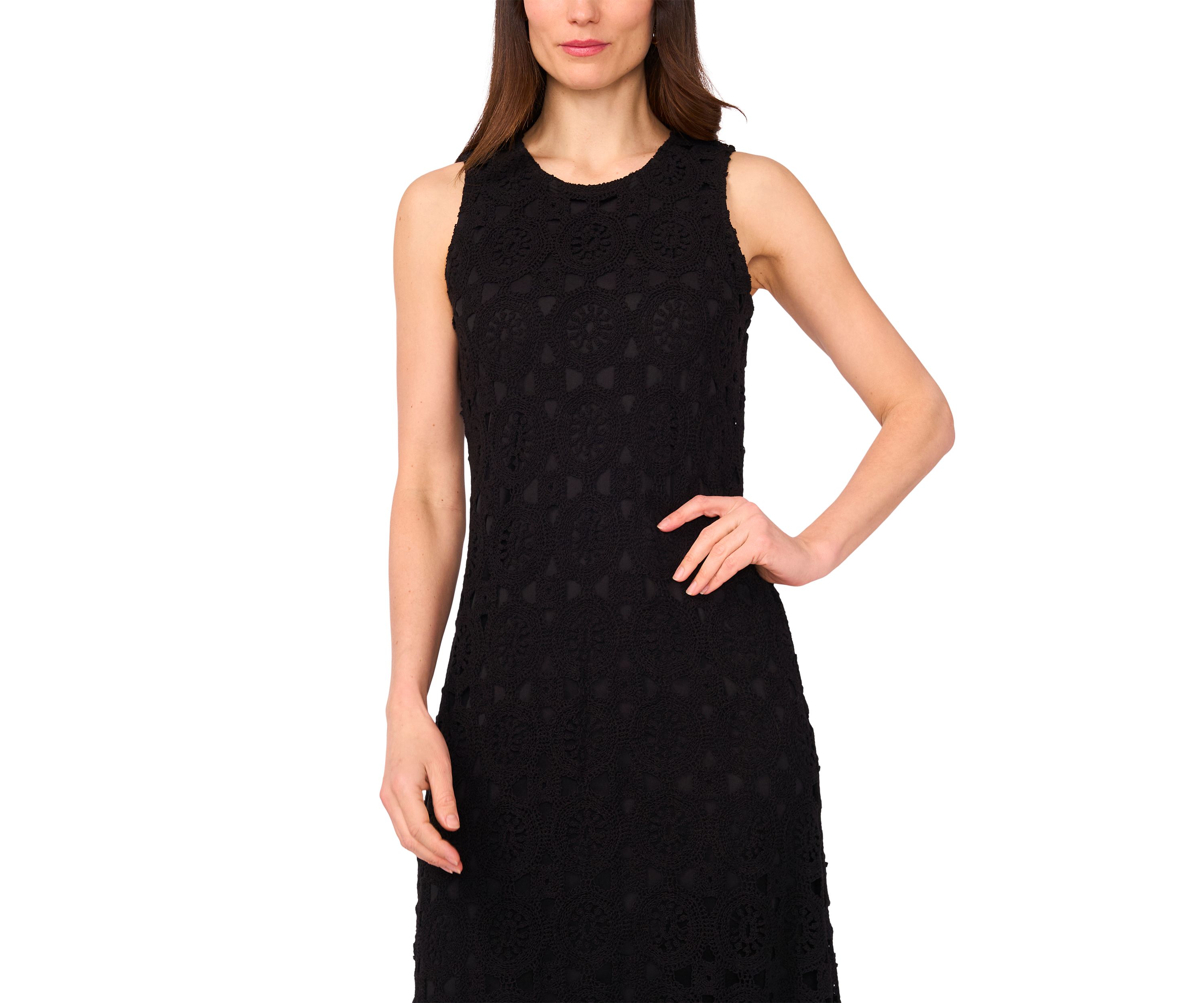 Womens Sleeveless Crochet Dress