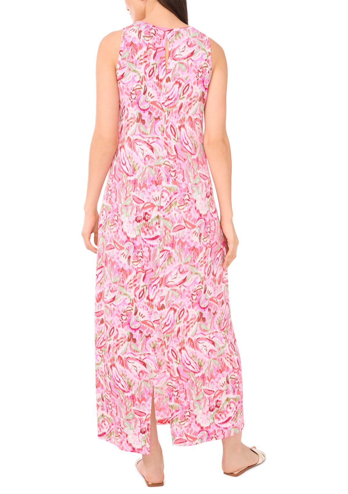 Womens Sleeveless Floral Printed Dress