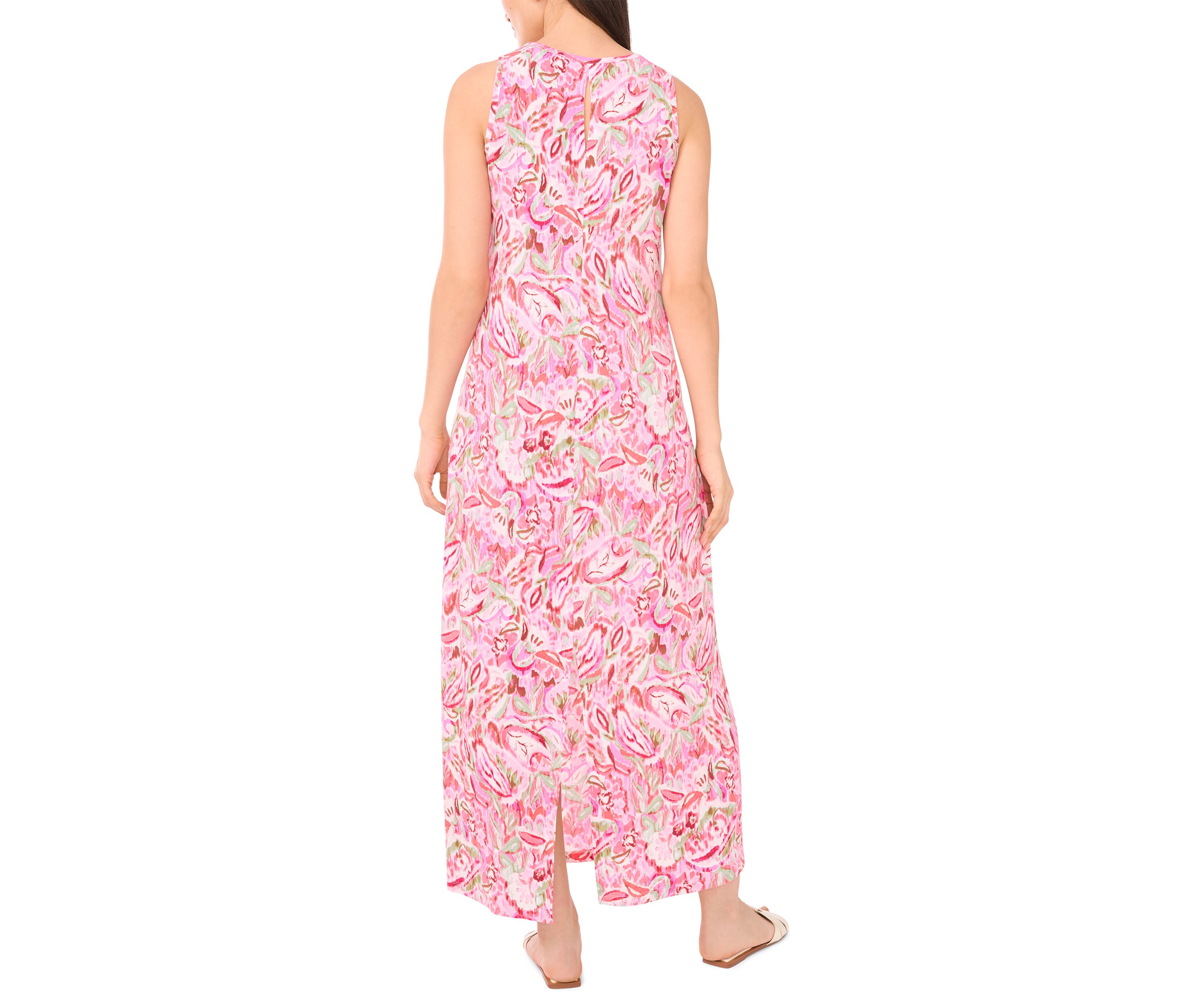 Womens Sleeveless Floral Printed Dress