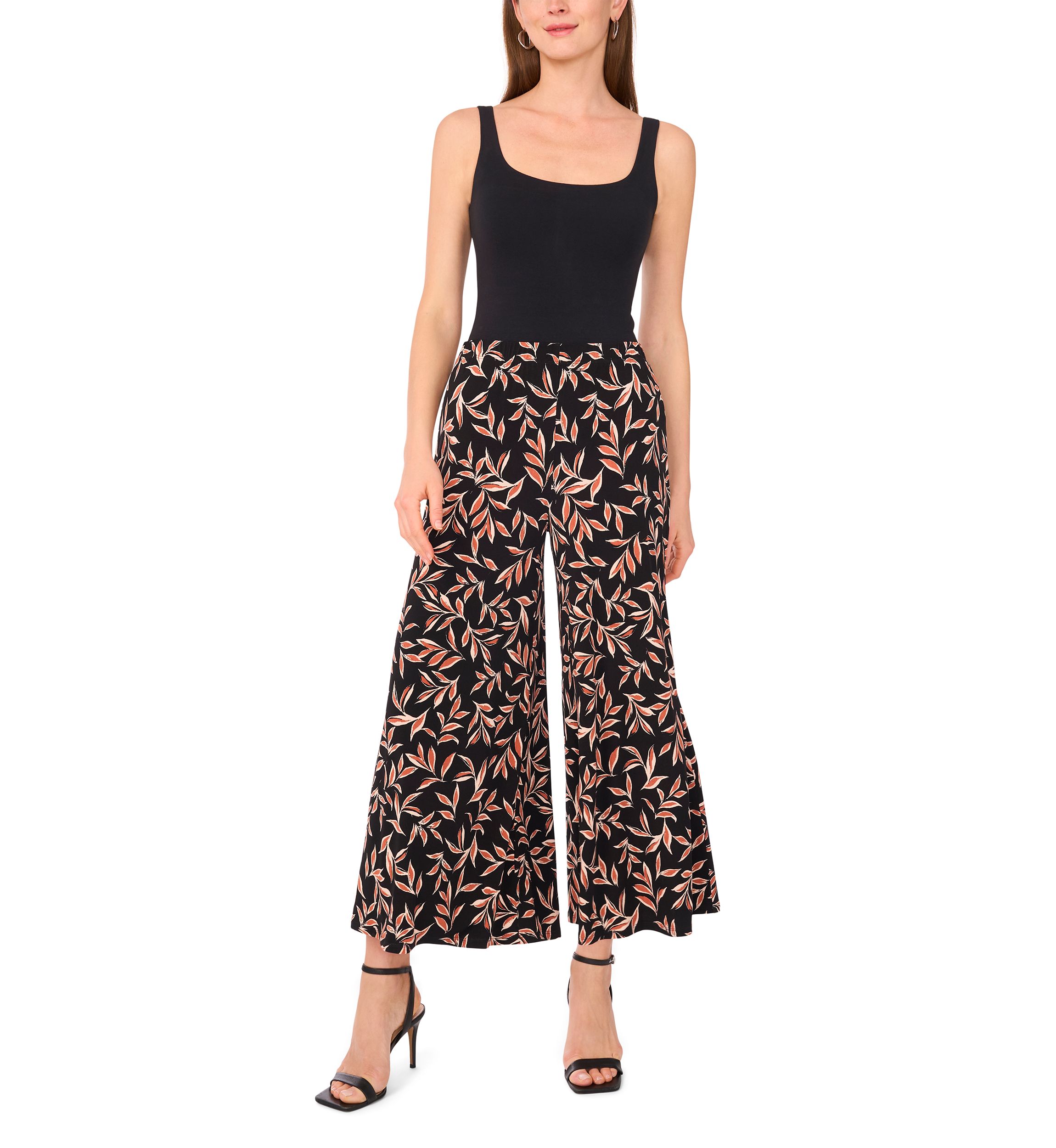 Womens Printed Flared Leg Pants