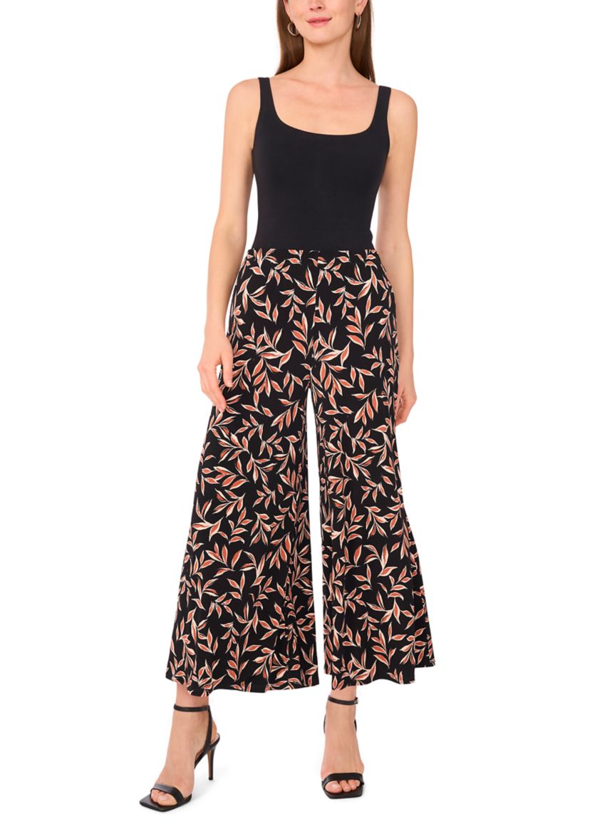 Womens Printed Flared Leg Pants
