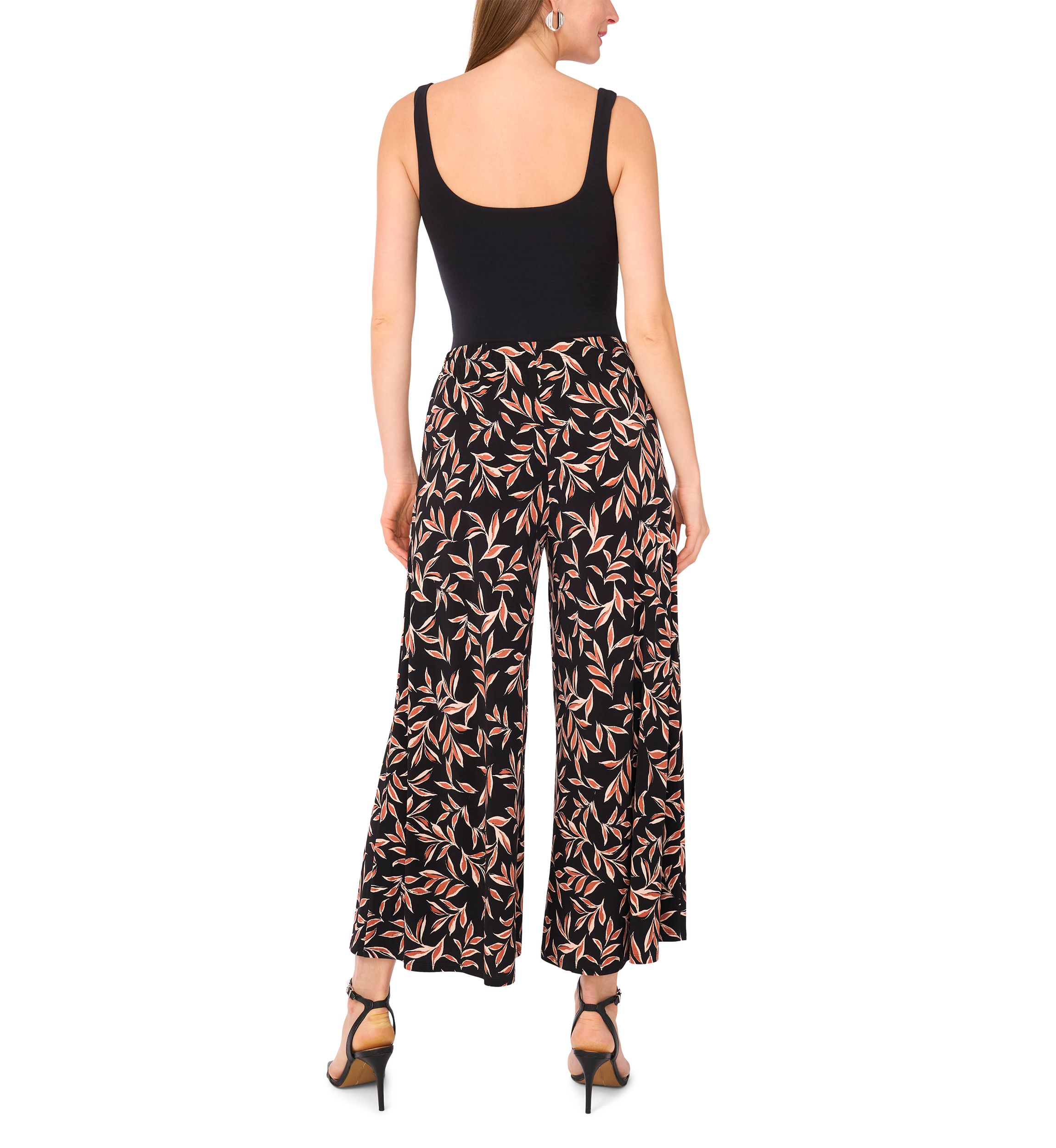 Womens Printed Flared Leg Pants