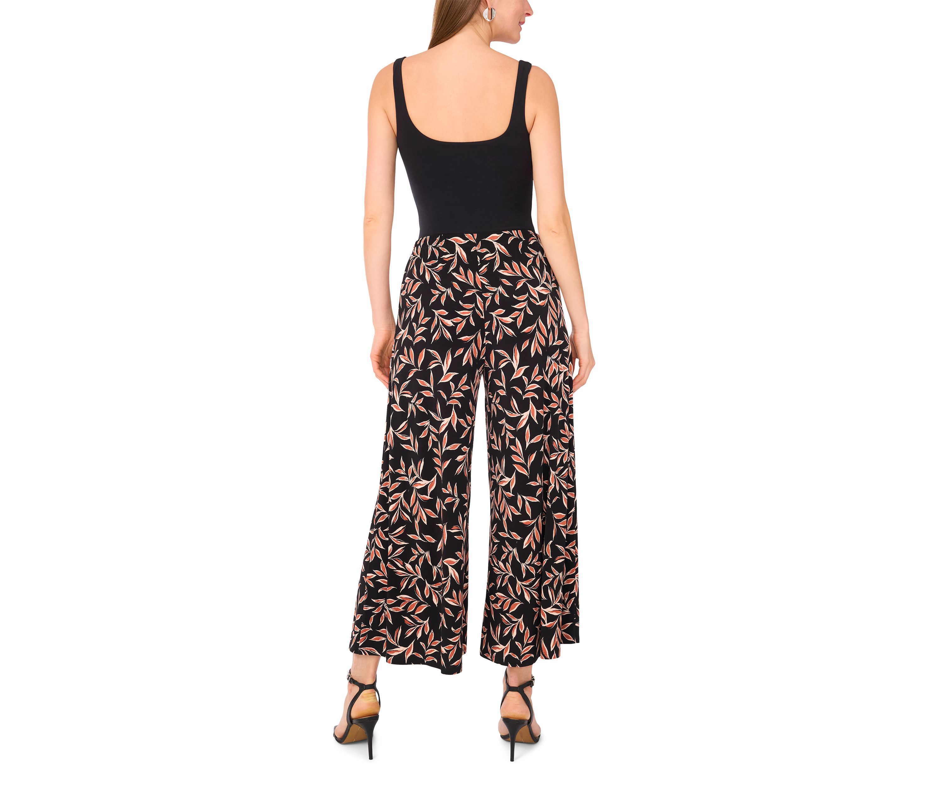Womens Printed Flared Leg Pants