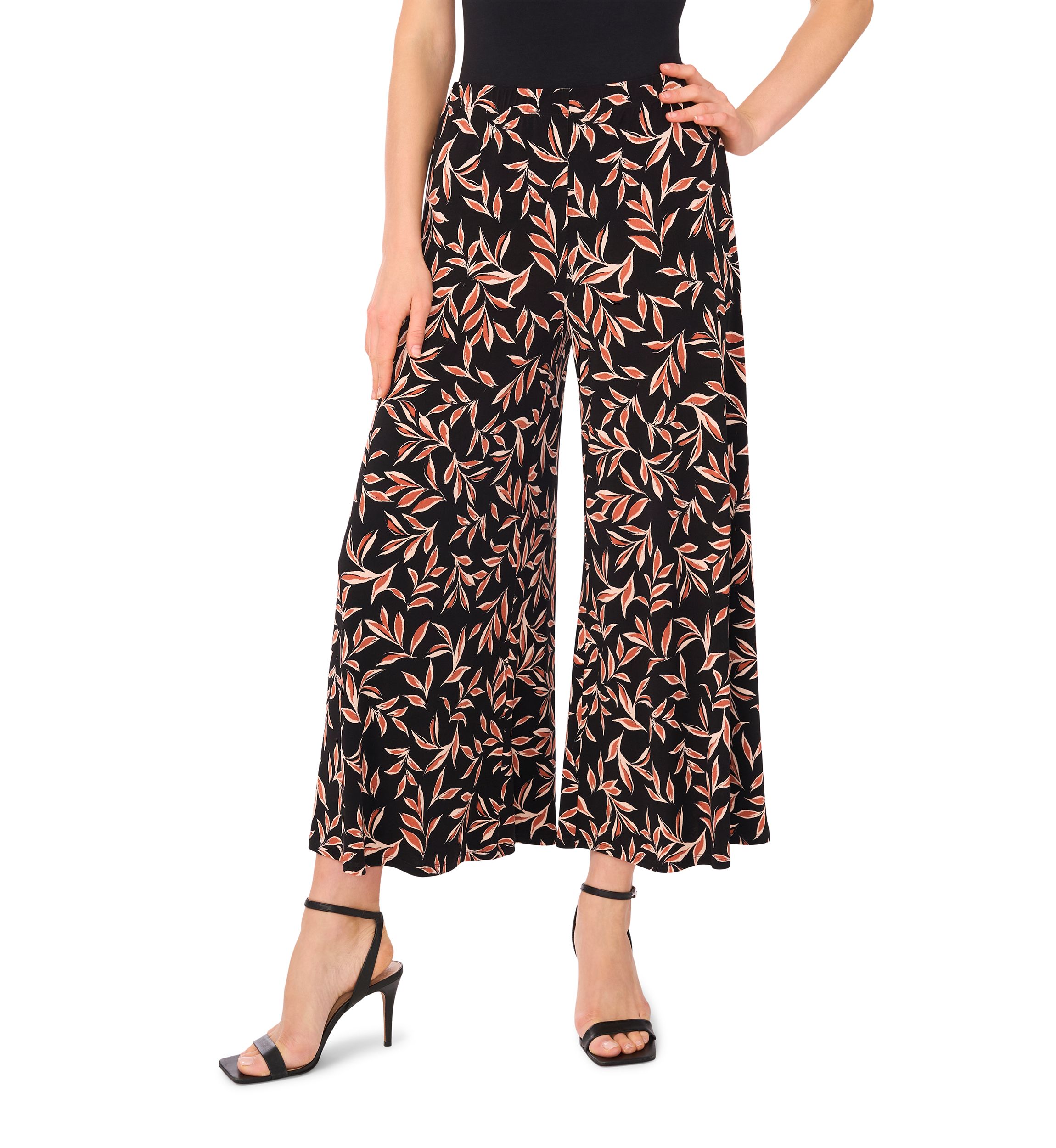 Womens Printed Flared Leg Pants