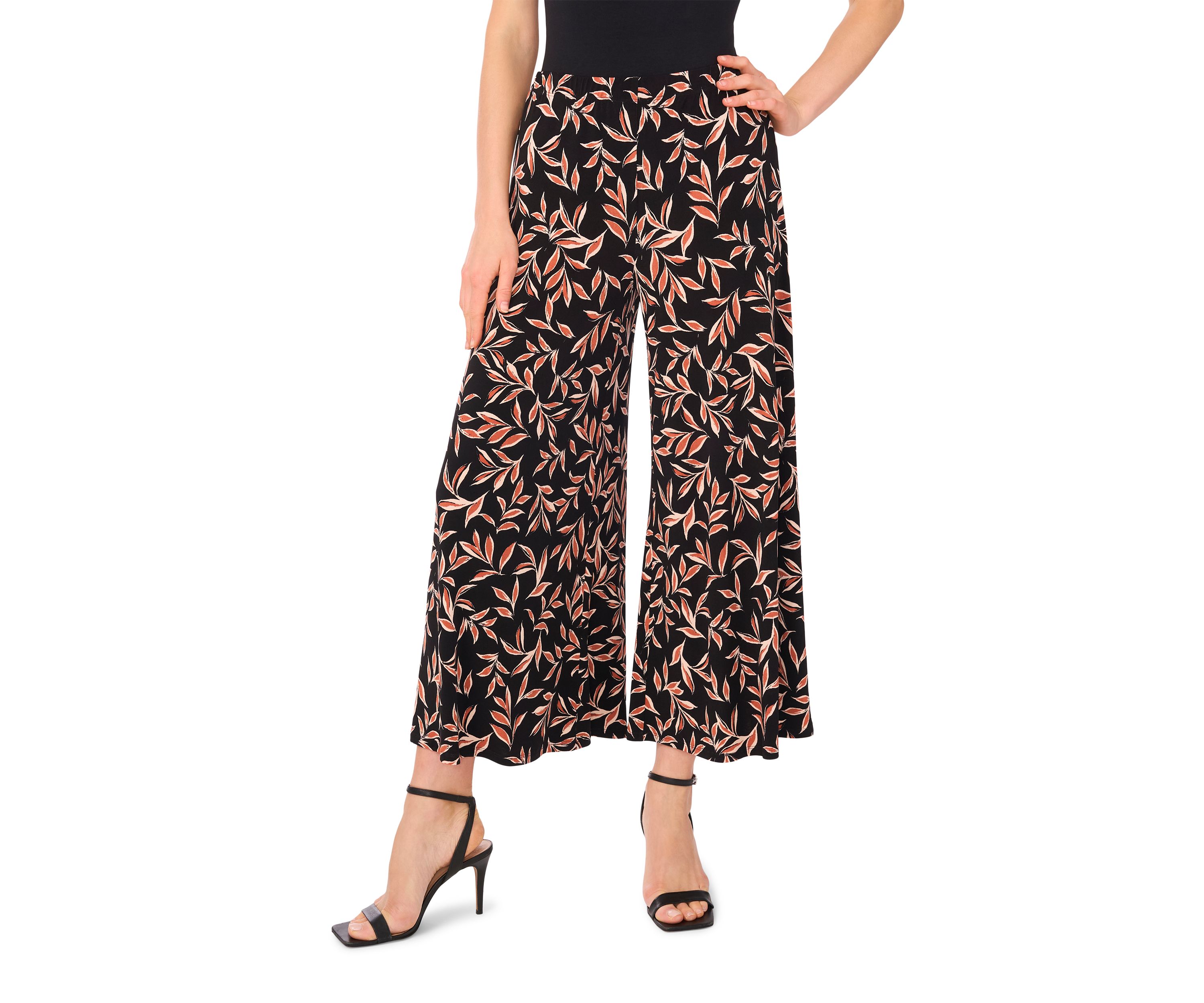 Womens Printed Flared Leg Pants