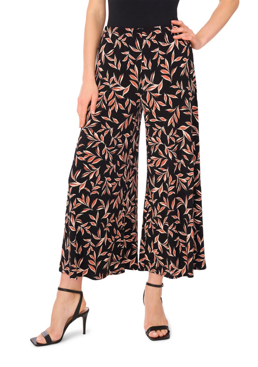 Womens Printed Flared Leg Pants