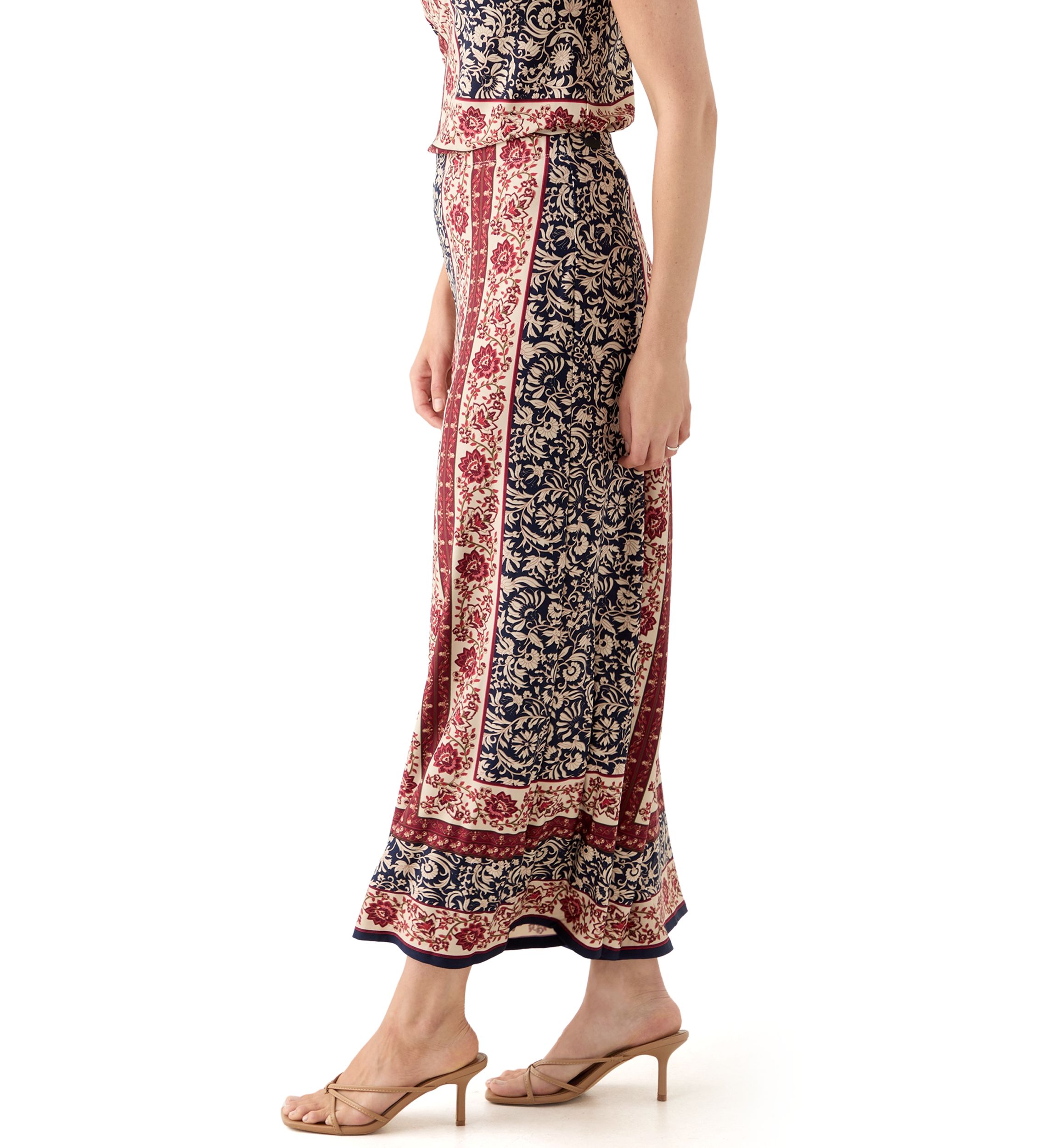 Womens Border Floral Pants