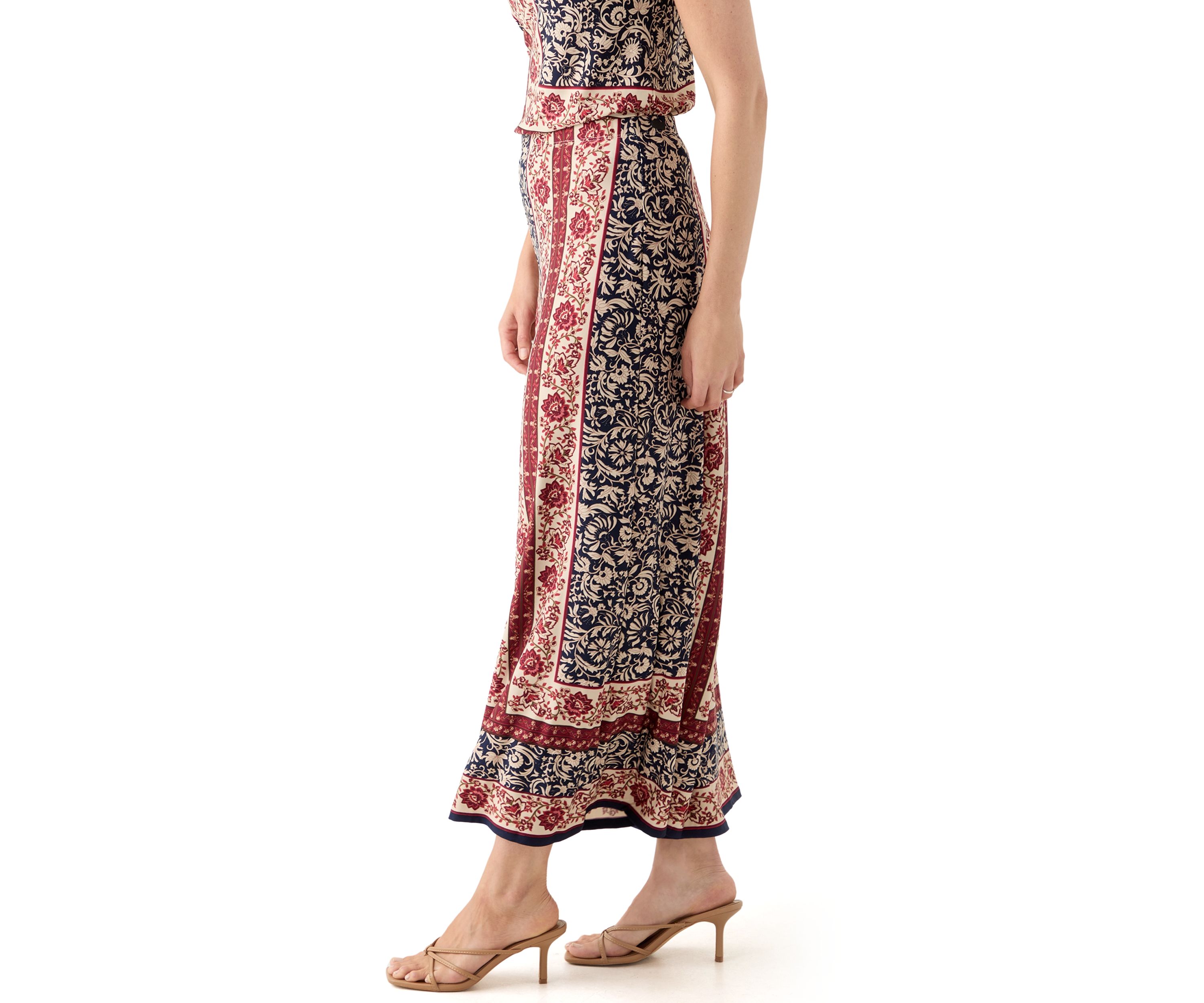 Womens Border Floral Pants