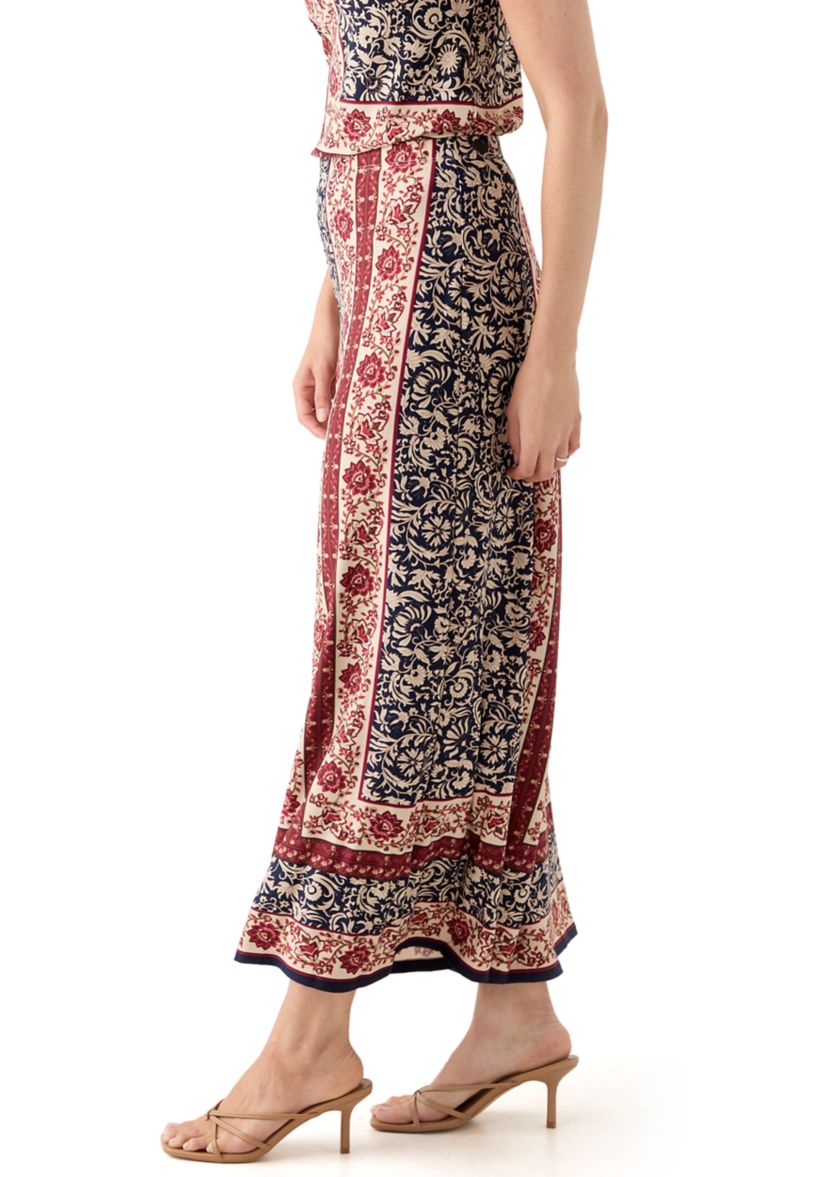 Womens Border Floral Pants