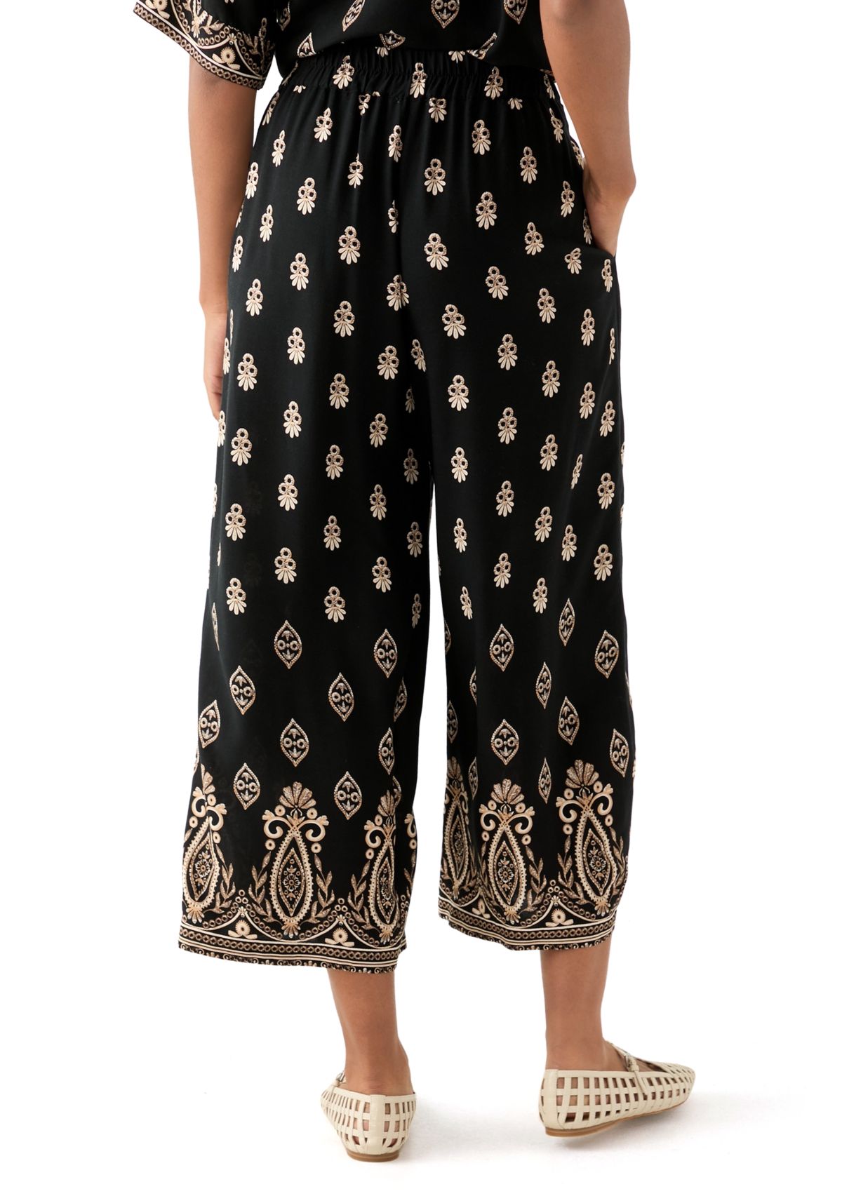 Womens Printed Pull On Pants