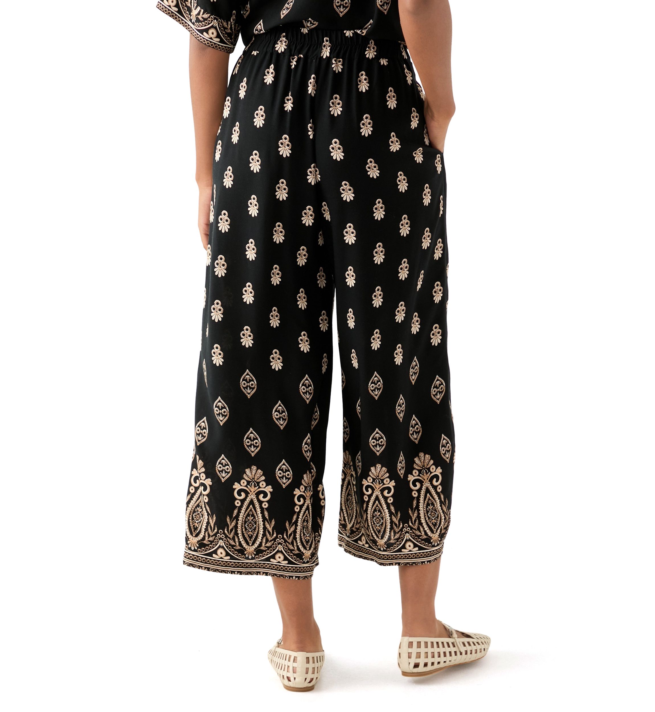 Womens Printed Pull On Pants